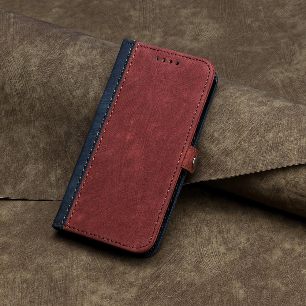 For vivo V50 Side Buckle Double Fold Hand Strap Leather Phone Case(Red)