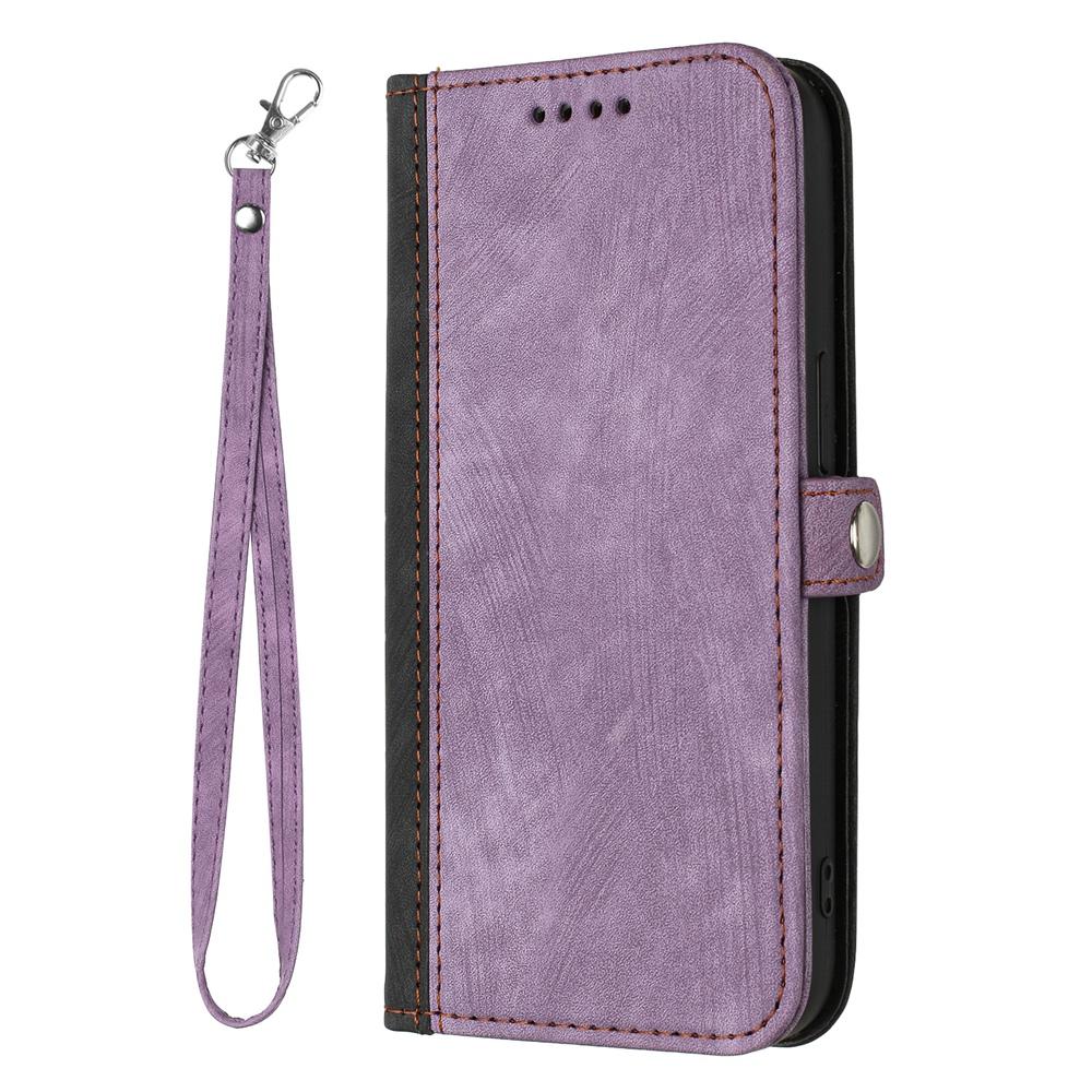 For vivo V50 Lite 4G / 5G Side Buckle Double Fold Hand Strap Leather Phone Case(Purple)