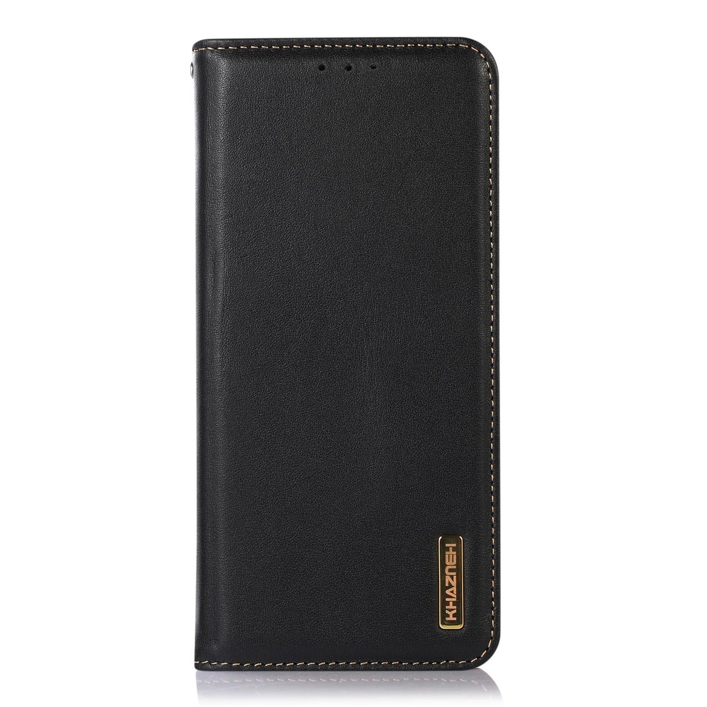 For Samsung Galaxy S25 Edge 5G KHAZNEH Nappa Top Layer Cowhide Leather Phone Case(Black)