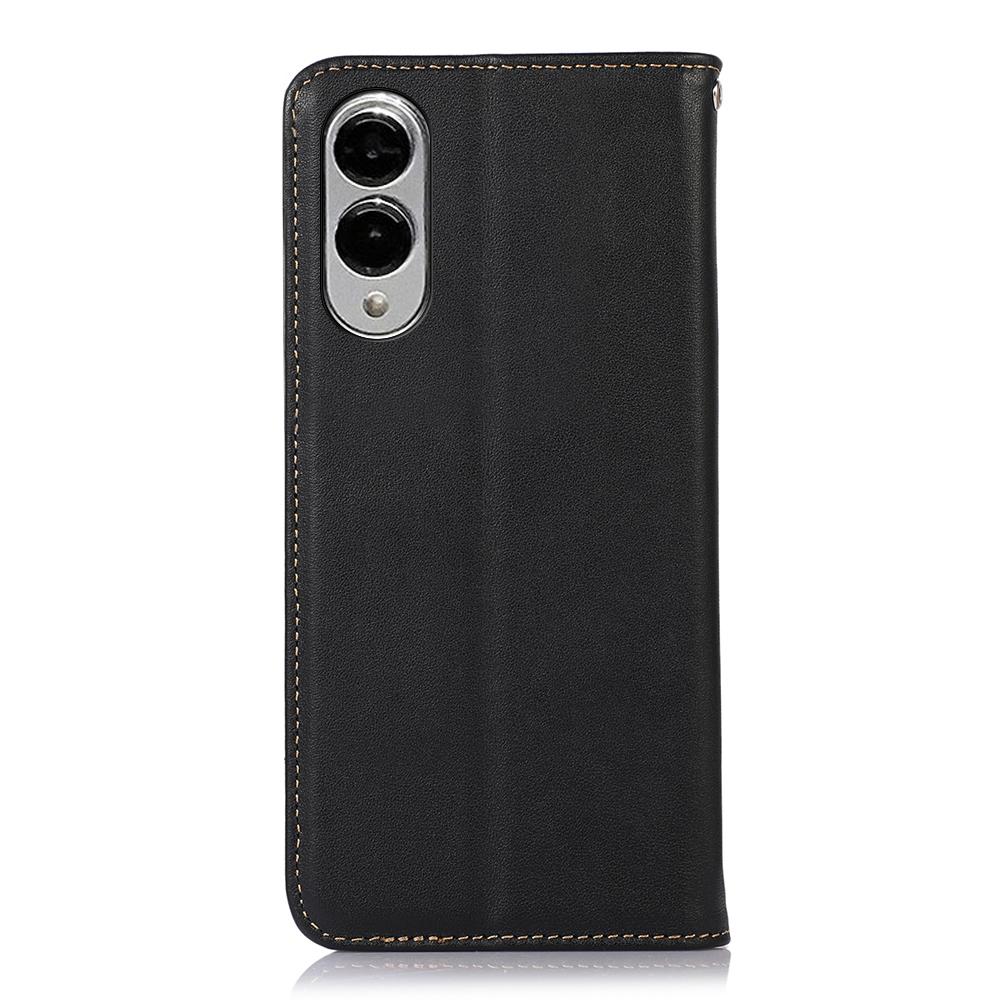 For Samsung Galaxy S25 Edge 5G KHAZNEH Nappa Top Layer Cowhide Leather Phone Case(Black)
