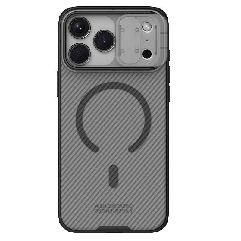 Compatible with iPhone 18 Pro Max NILLKIN CamShield Pro Magnetic PC Phone Case - Transparent Black