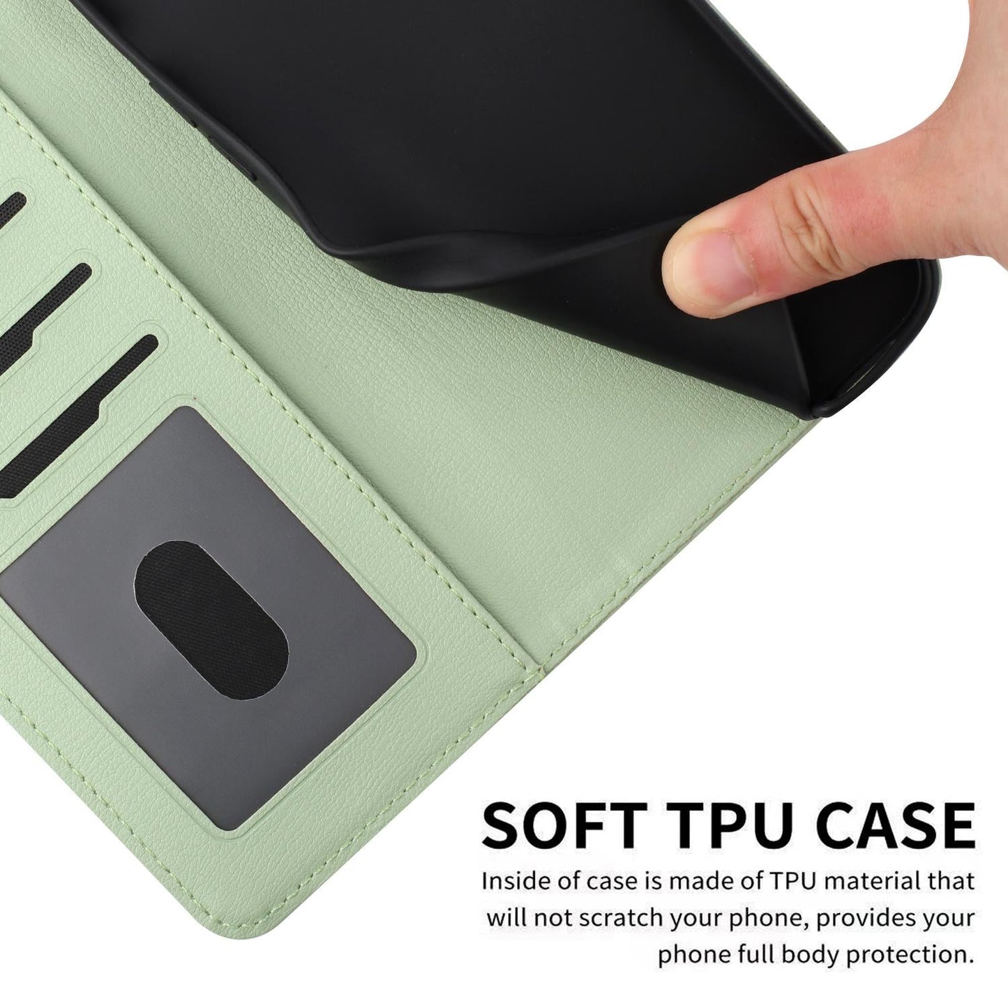 For Samsung Galaxy S25 Edge 5G Cartoon Cats Leather Phone Case(Green)