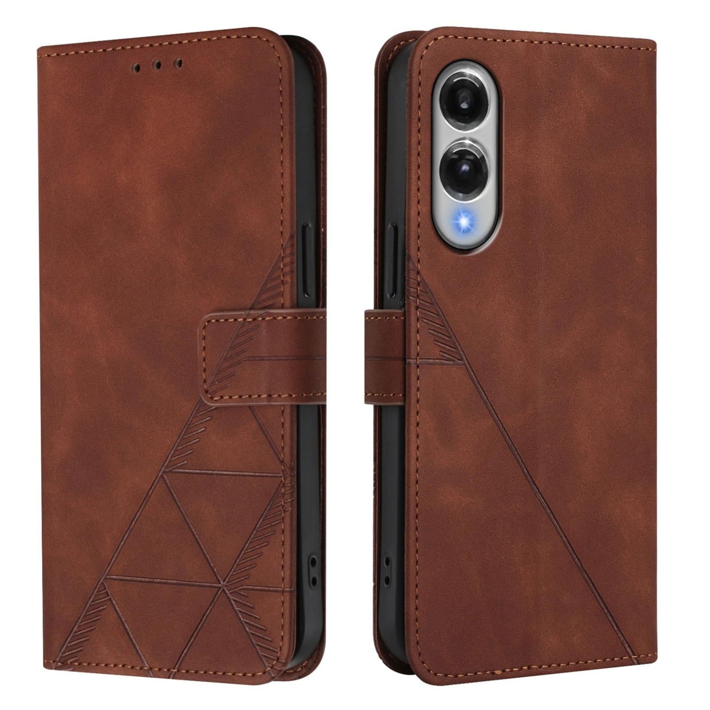 For Samsung Galaxy S25 Edge 5G Crossbody 3D Embossed Flip Leather Phone Case(Brown)