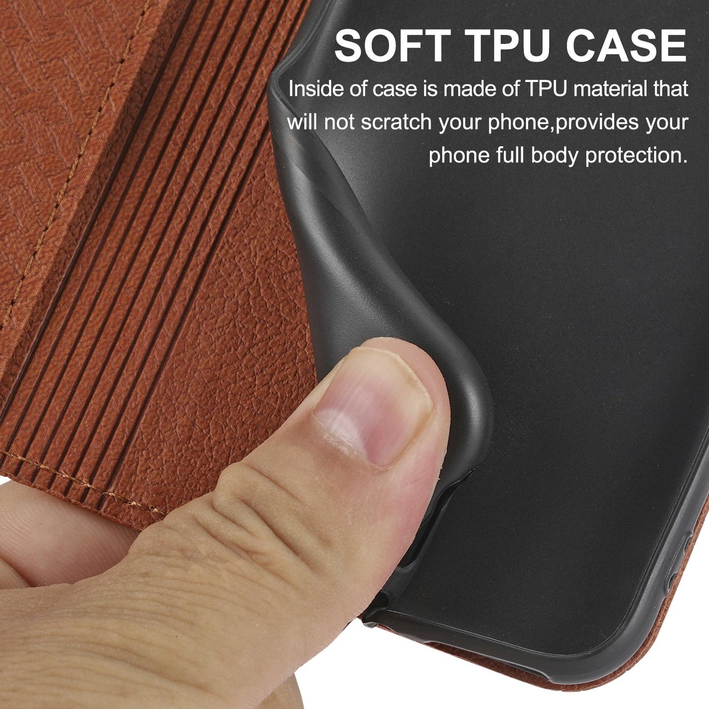 For Samsung Galaxy S25 Edge 5G Woven Texture Stitching Magnetic Leather Phone Case(Brown)