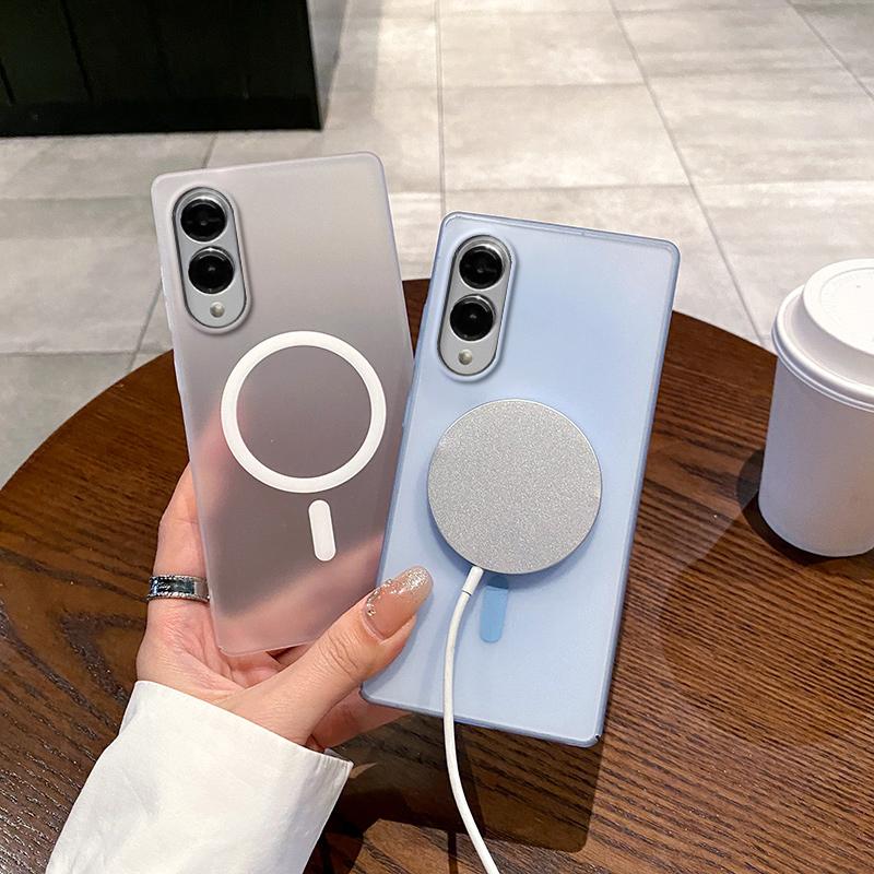 For Samsung Galaxy S25 Edge 5G Ice Fog MagSafe PC Phone Case(Titanium Grey)