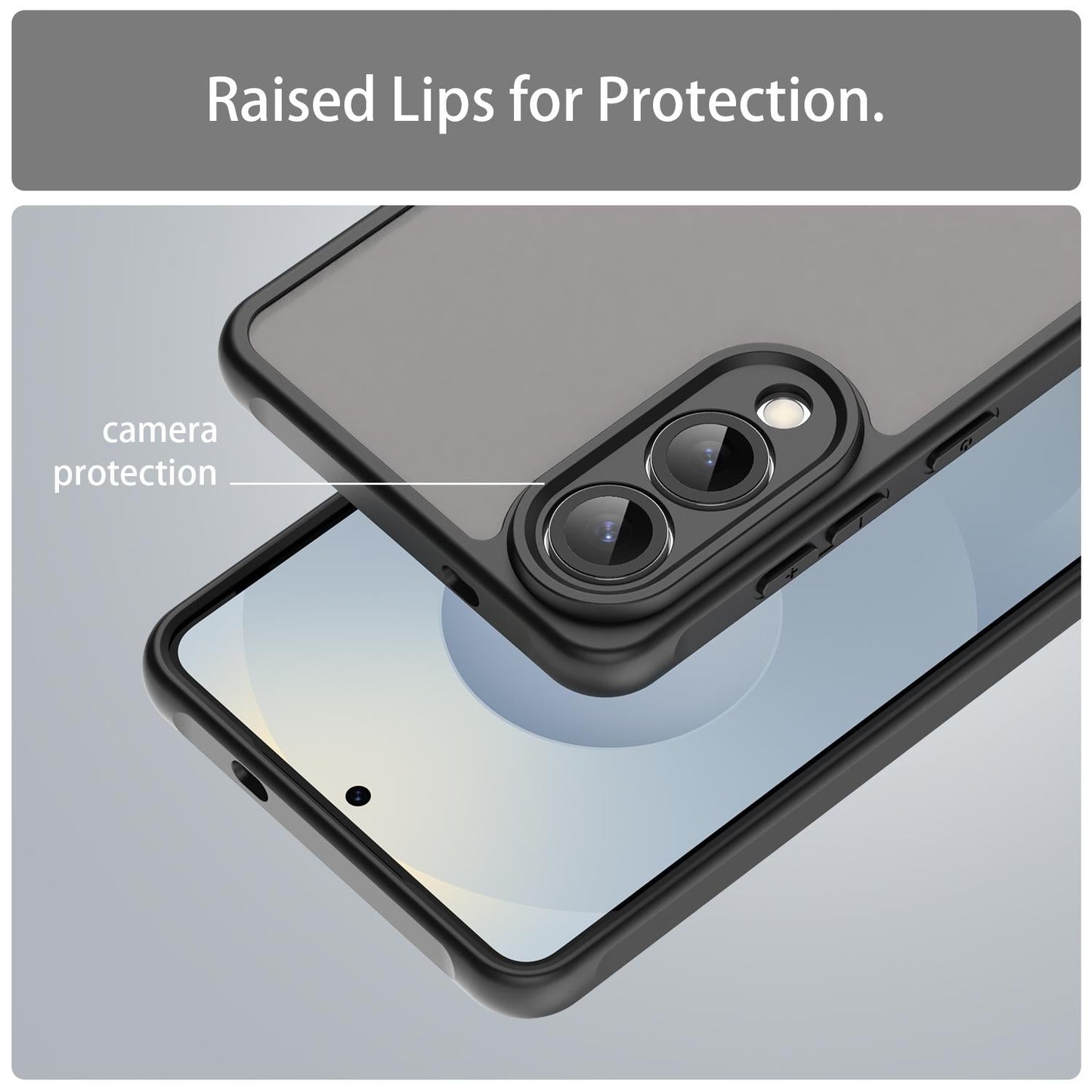 For Samsung Galaxy S25 Edge 5G Fan Dun Series TPU Hybrid PC Frosted Phone Case(Black)