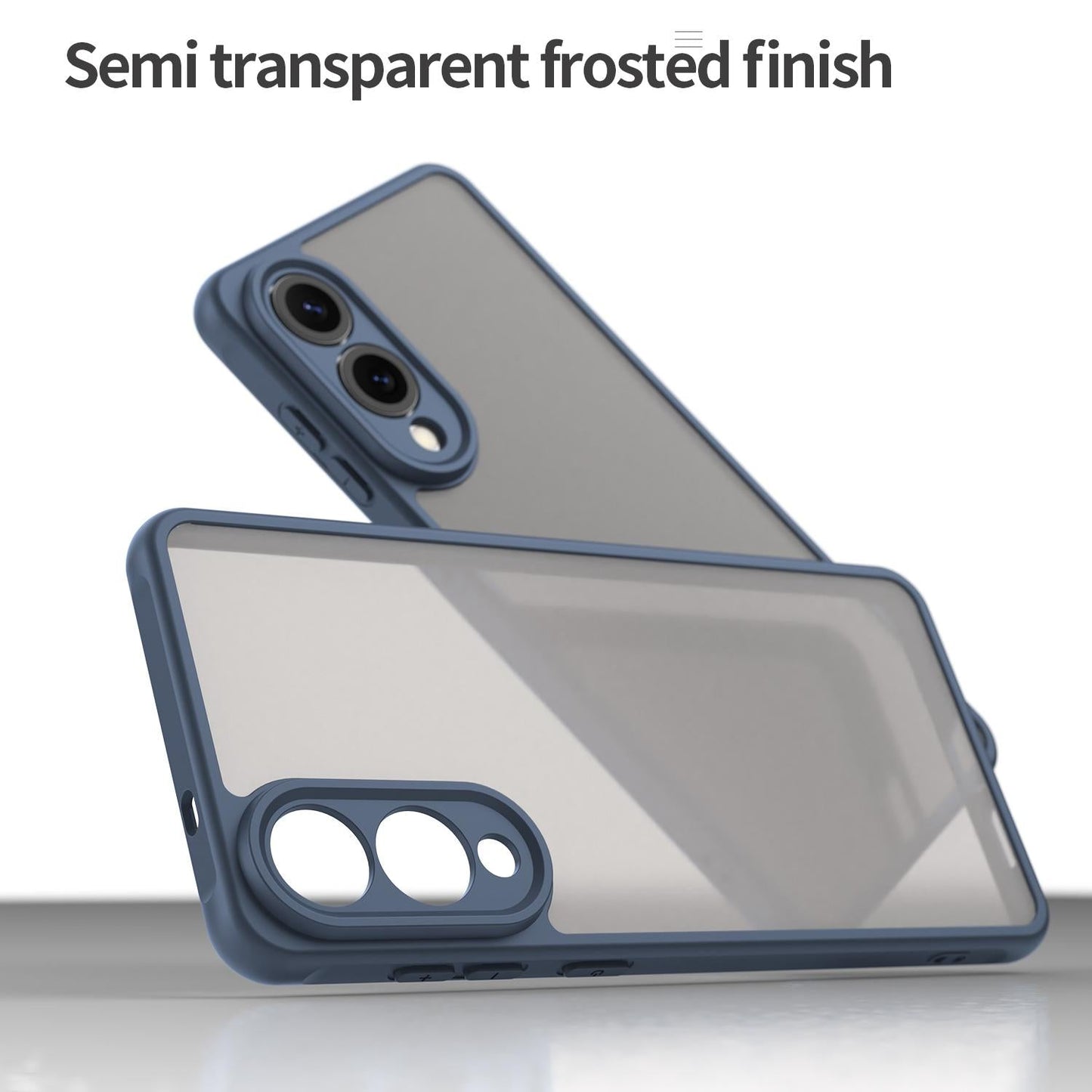 For Samsung Galaxy S25 Edge 5G Fan Dun Series TPU Hybrid PC Frosted Phone Case(Blue)