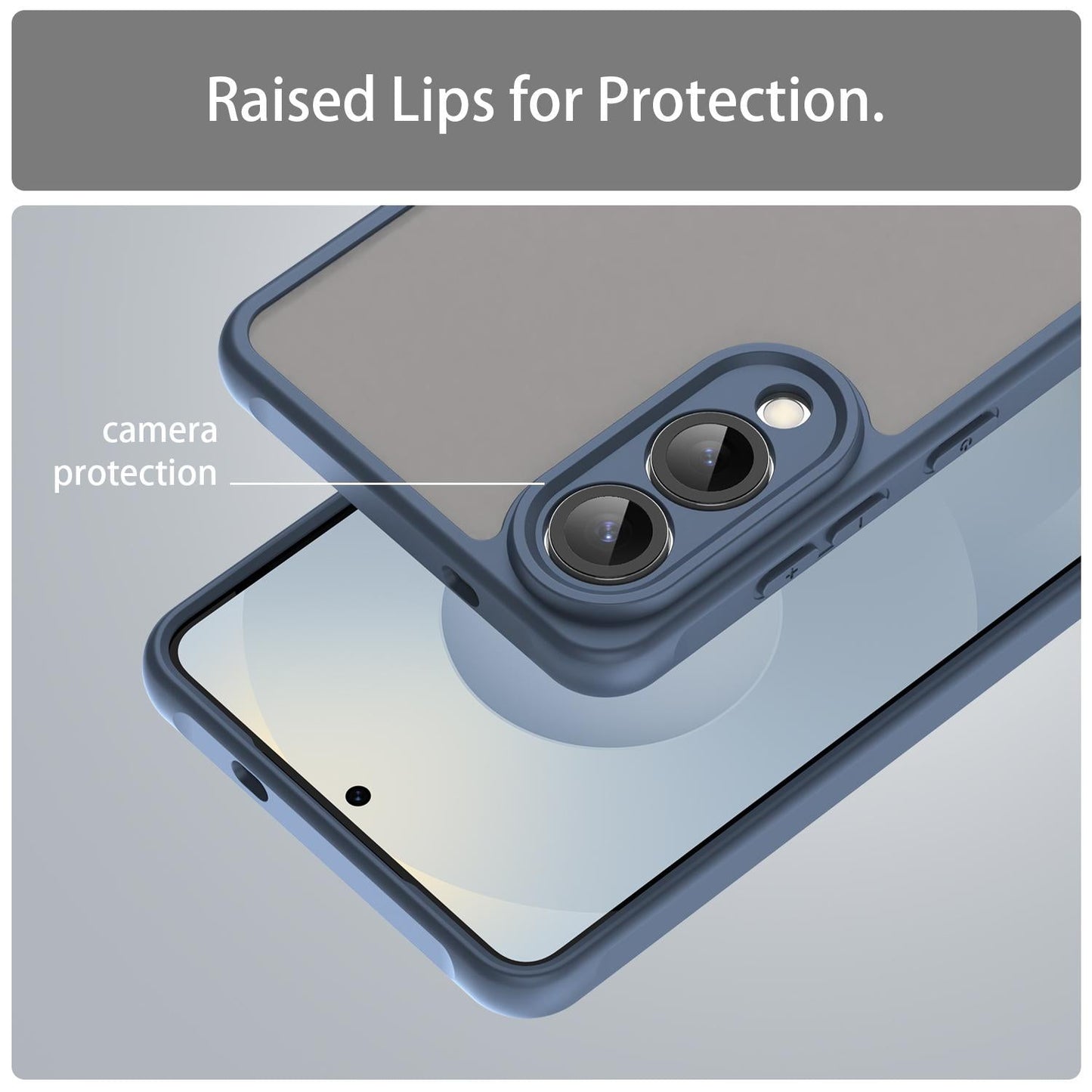 For Samsung Galaxy S25 Edge 5G Fan Dun Series TPU Hybrid PC Frosted Phone Case(Blue)