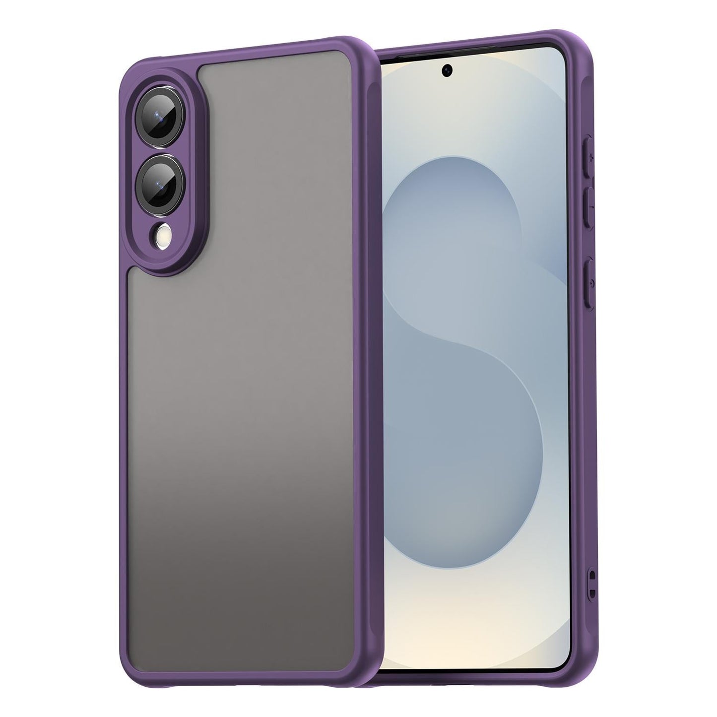 For Samsung Galaxy S25 Edge 5G Fan Dun Series TPU Hybrid PC Frosted Phone Case(Purple)