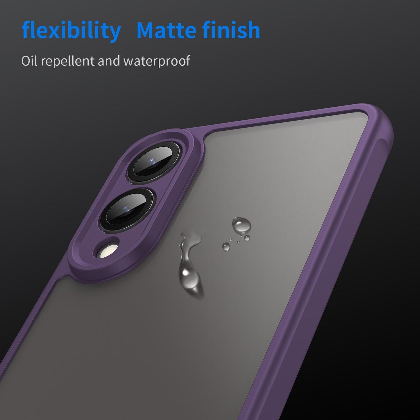 For Samsung Galaxy S25 Edge 5G Fan Dun Series TPU Hybrid PC Frosted Phone Case(Purple)