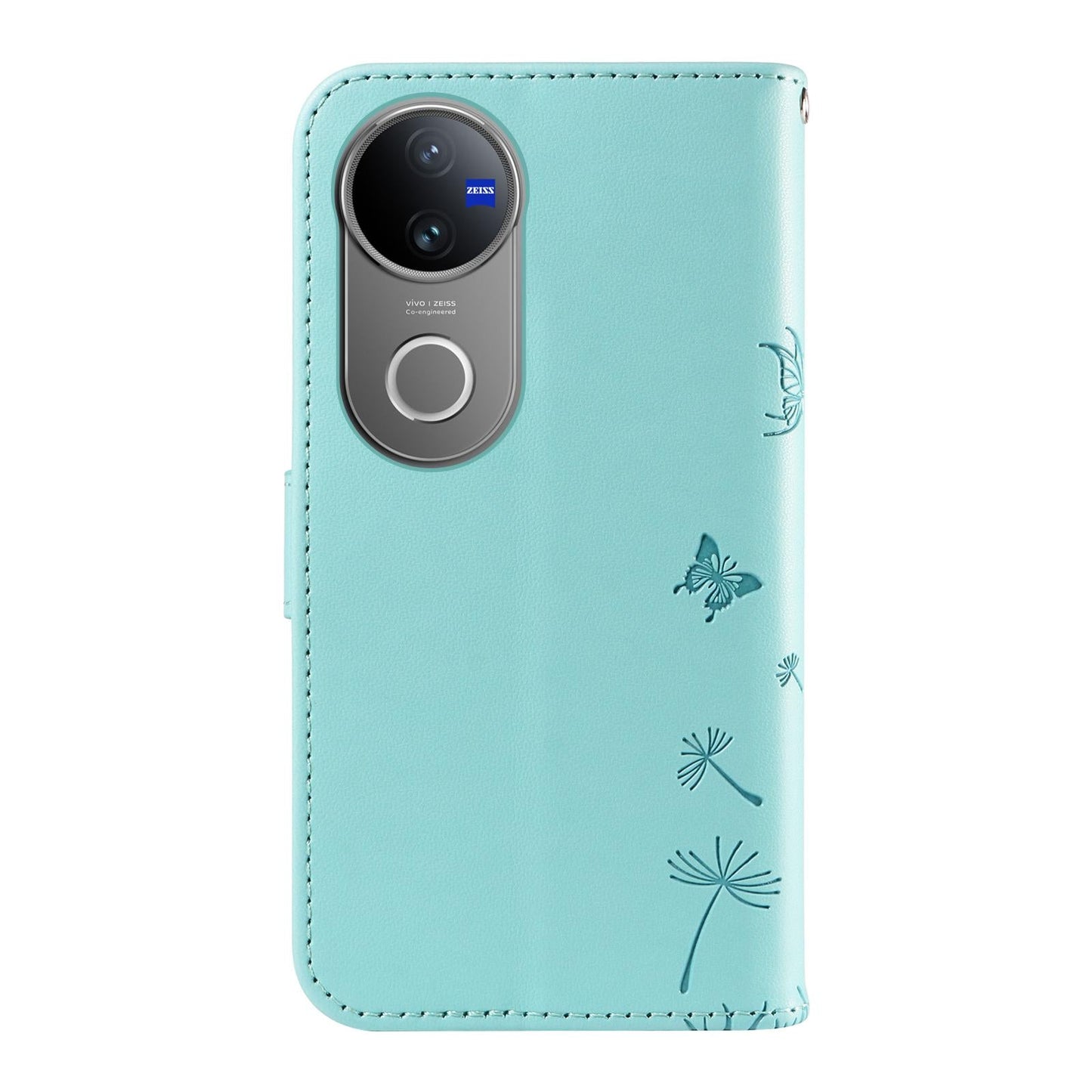 For vivo V50 5G Global Dandelion Embossed Pattern Flip Leather Phone Case(Green)
