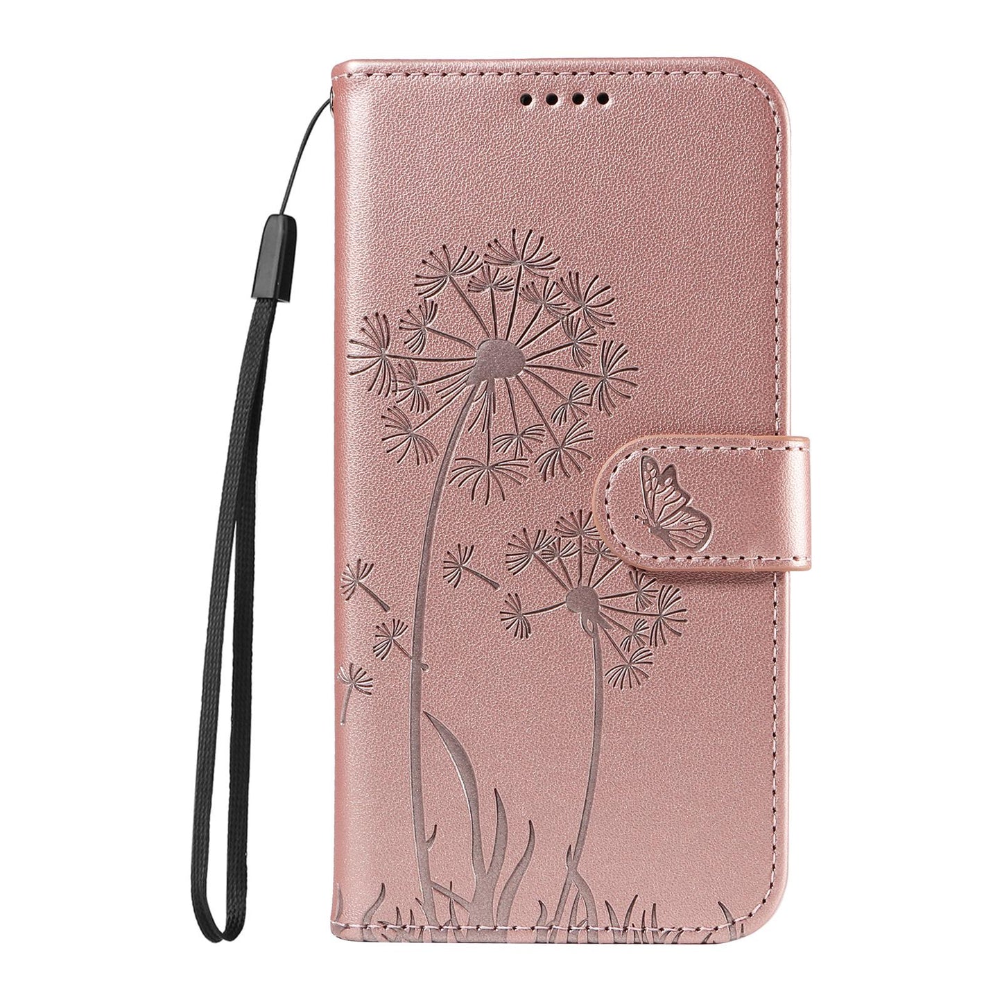 For vivo V50 5G Global Dandelion Embossed Pattern Flip Leather Phone Case(Rose Gold)