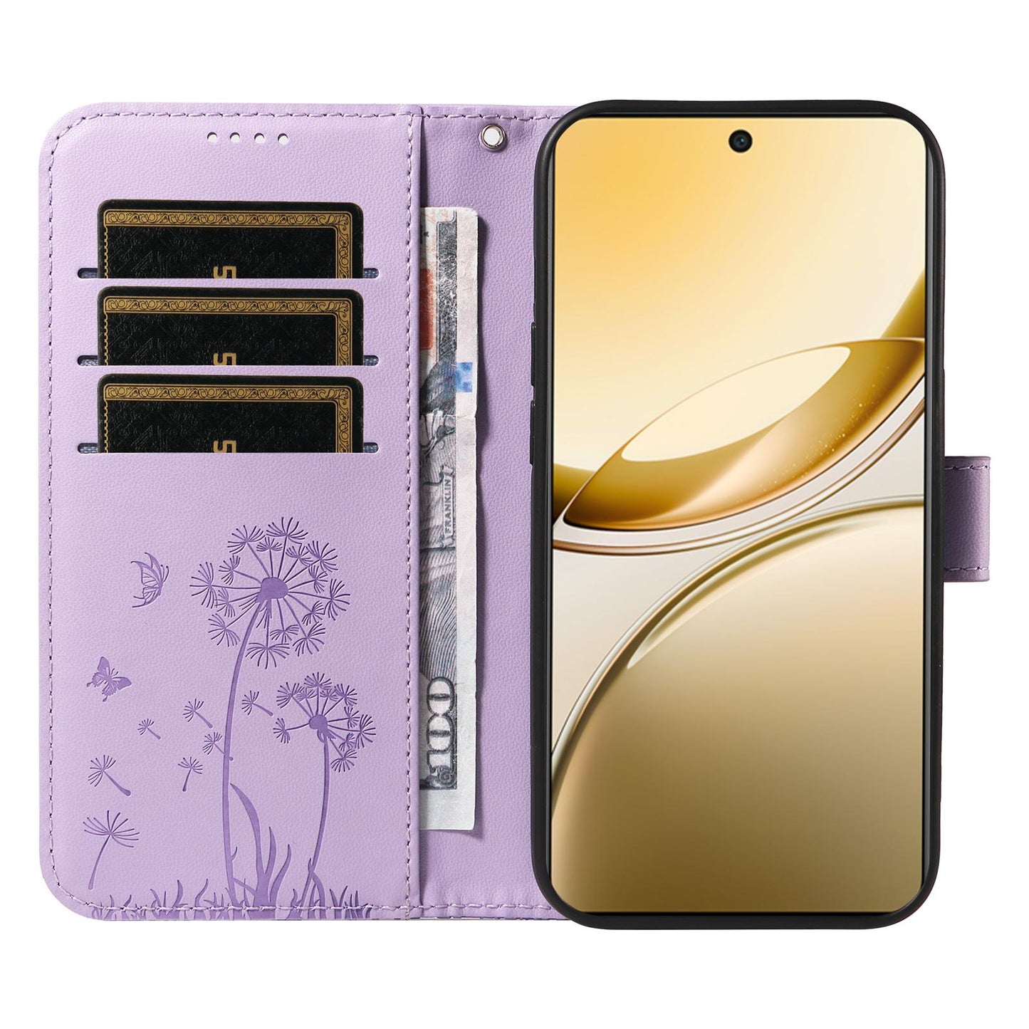 For vivo V50 5G Global Dandelion Embossed Pattern Flip Leather Phone Case(Purple)