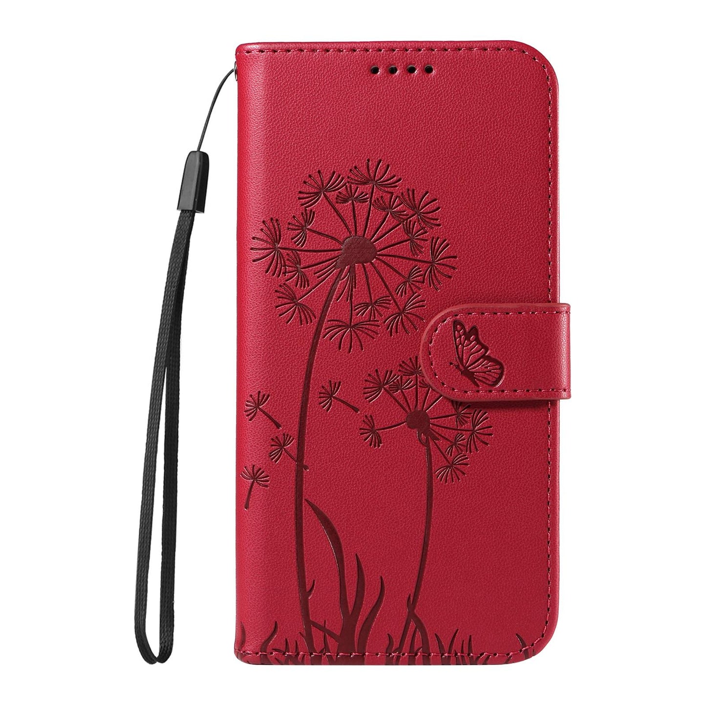 For vivo V50 5G Global Dandelion Embossed Pattern Flip Leather Phone Case(Red)
