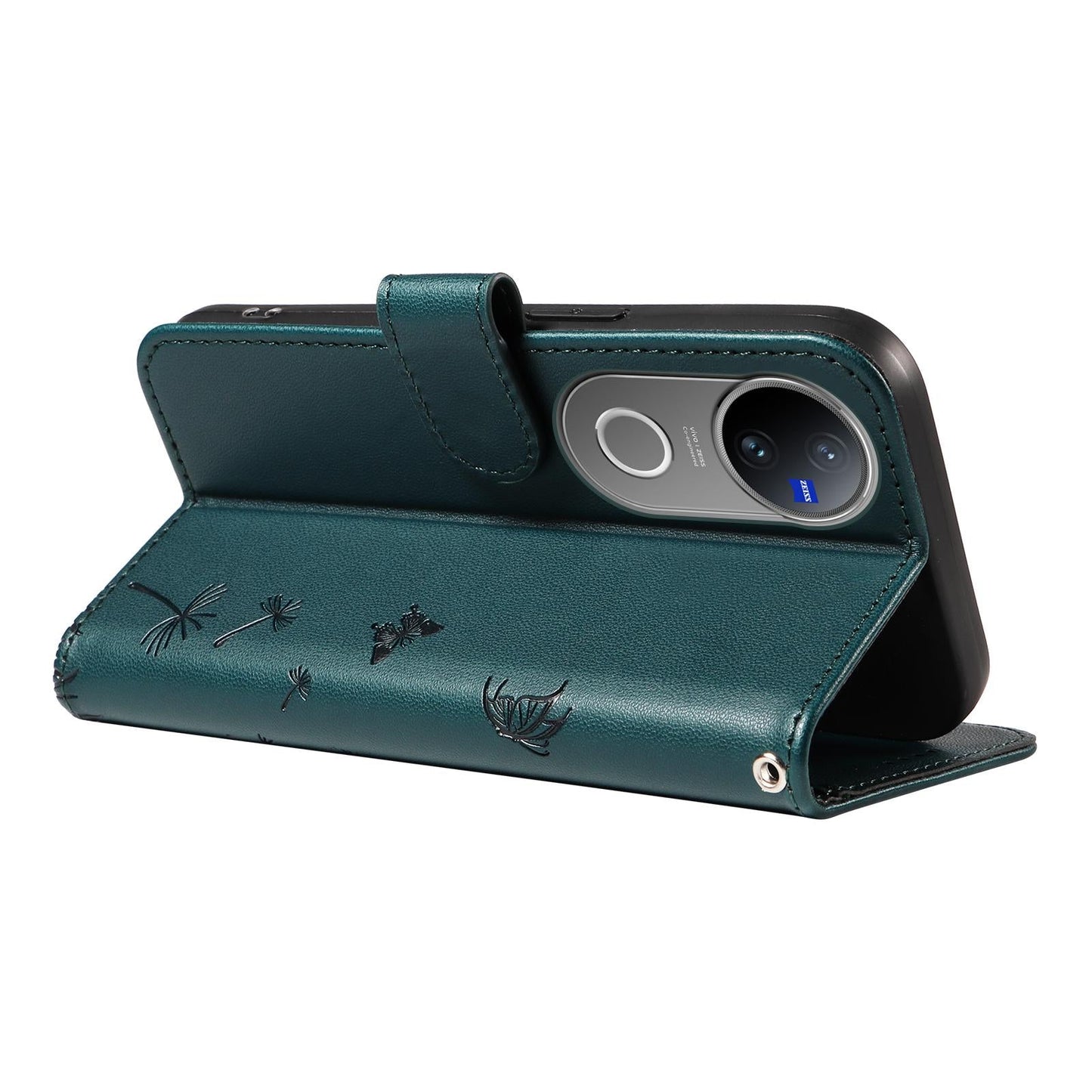 For vivo V50 5G Global Dandelion Embossed Pattern Flip Leather Phone Case(Blue)