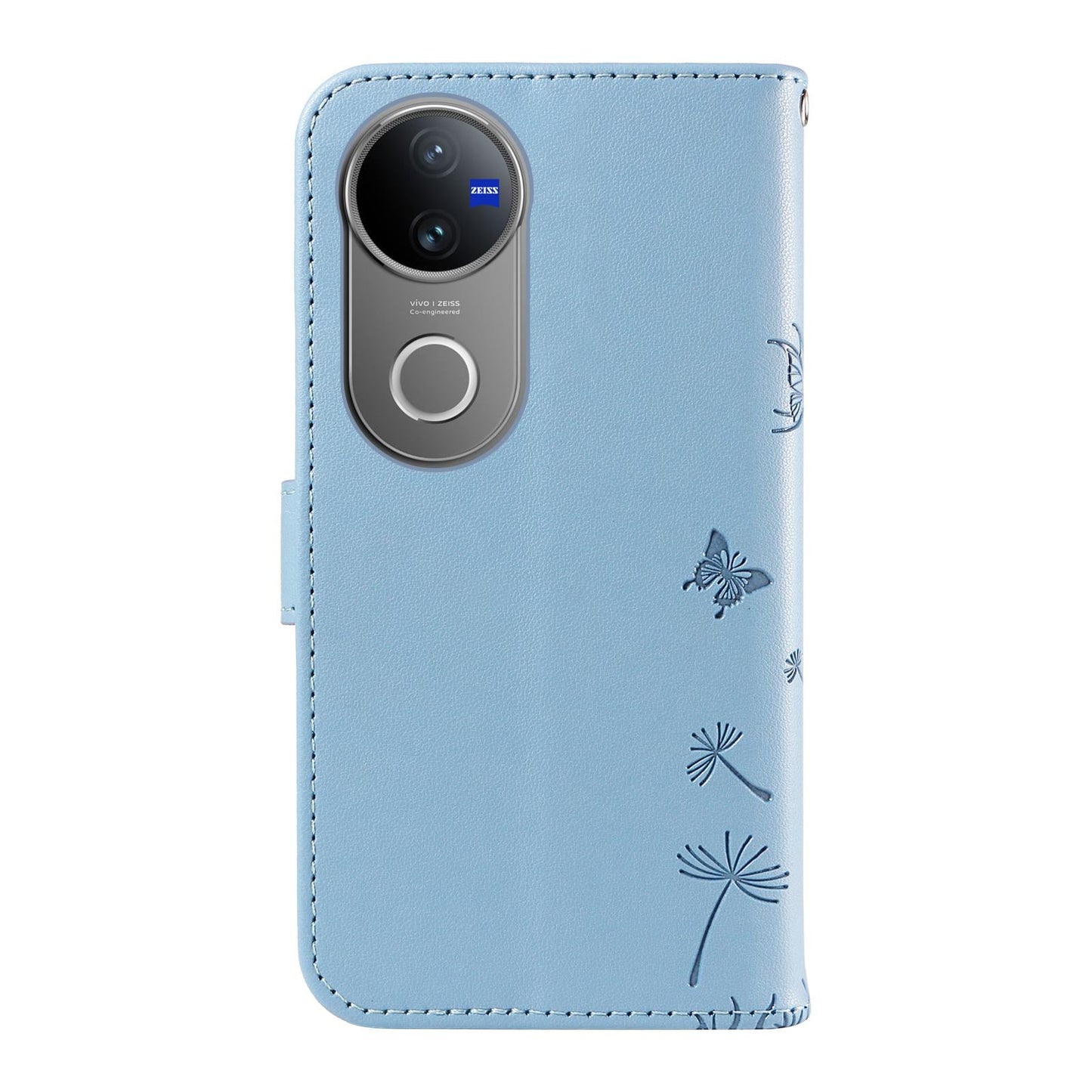 For vivo V50 5G Global Dandelion Embossed Pattern Flip Leather Phone Case(Sky Blue)