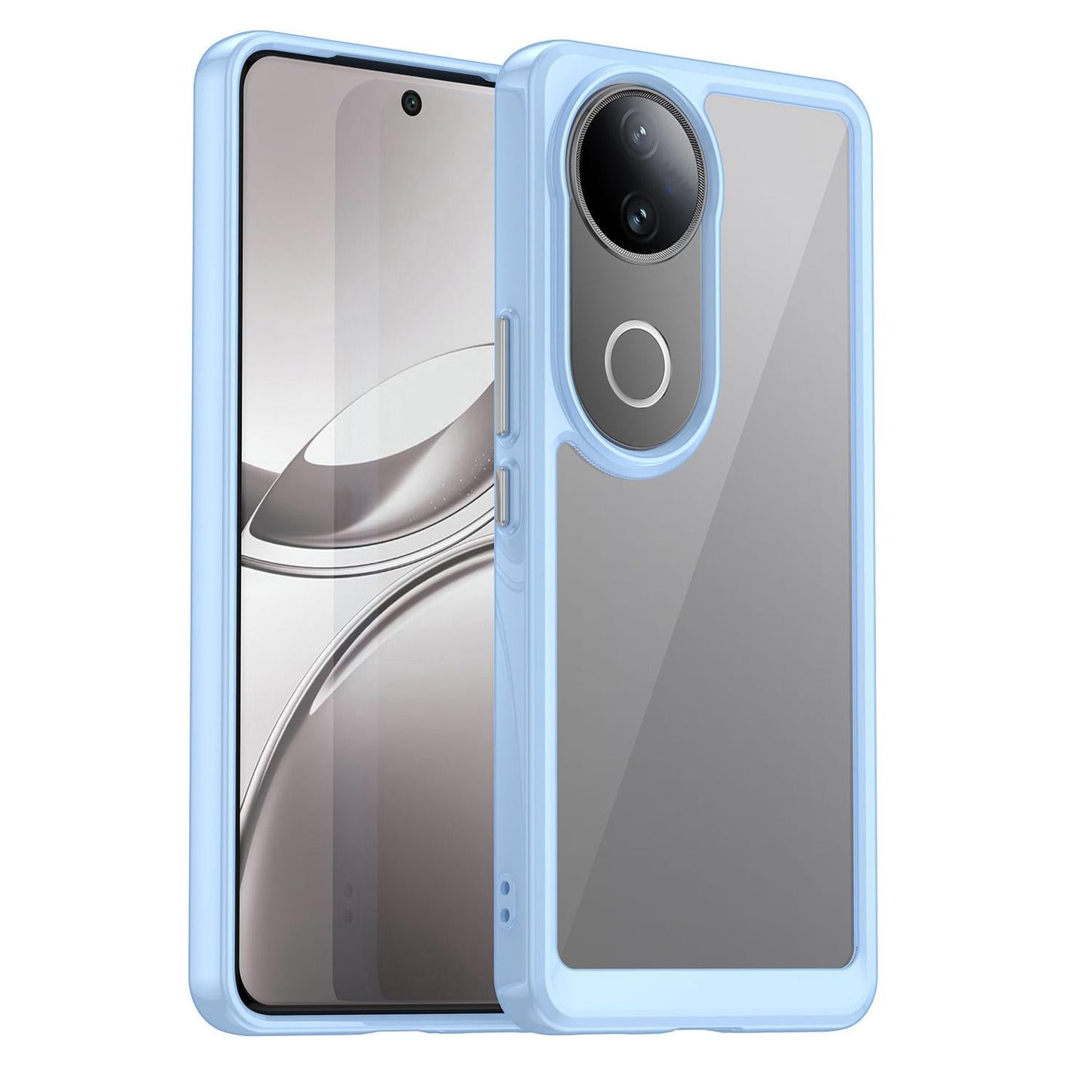 For vivo V50 Colorful Series Acrylic Hybrid TPU Phone Case(Blue)