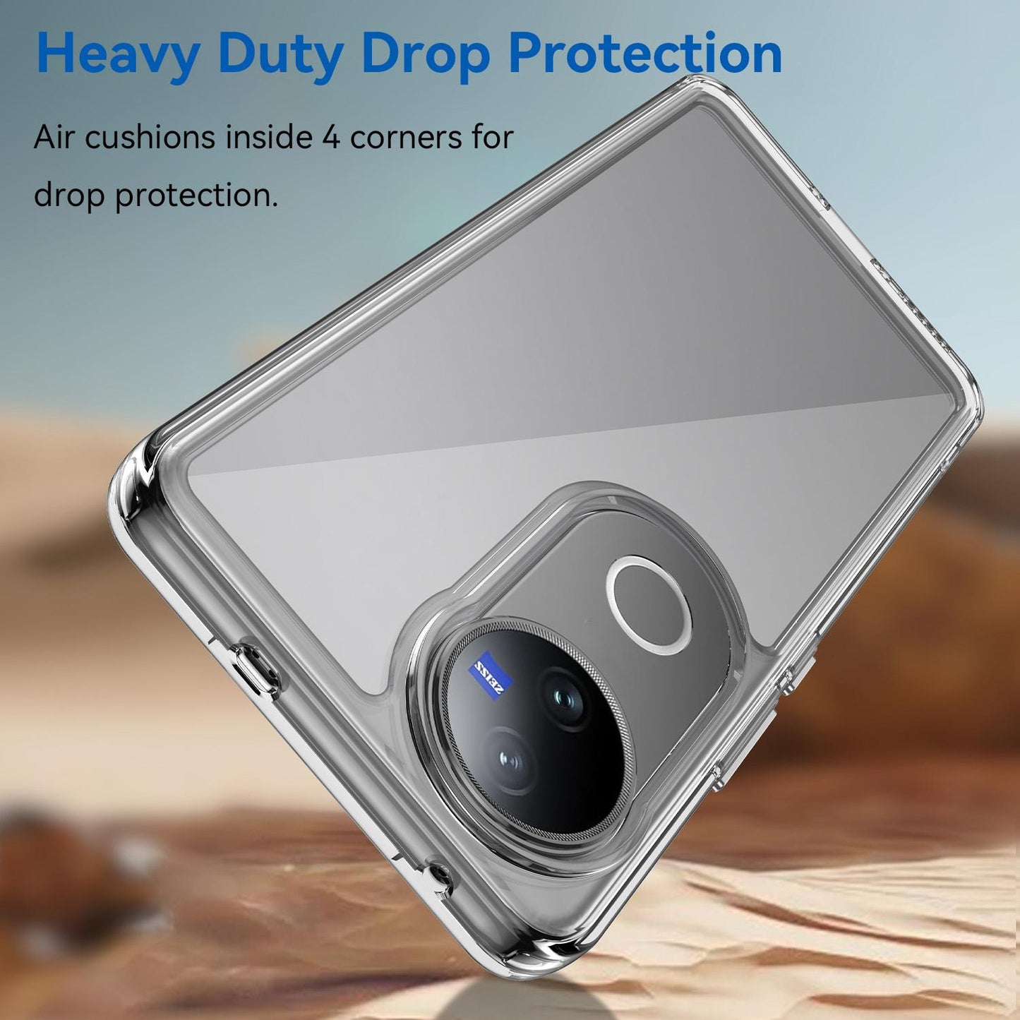 For vivo V50 Colorful Series Acrylic Hybrid TPU Phone Case(Transparent)