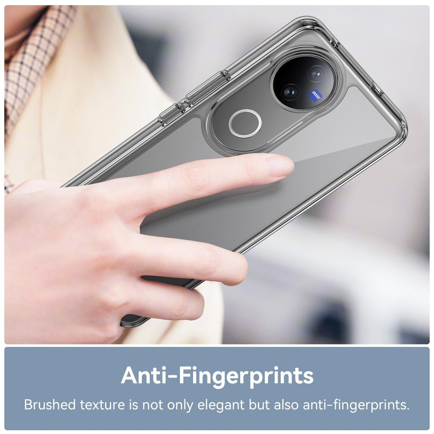 For vivo V50 Colorful Series Acrylic Hybrid TPU Phone Case(Transparent)