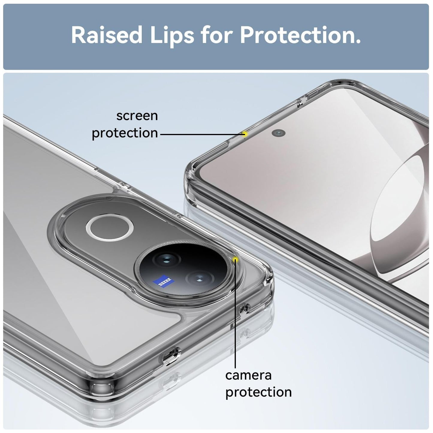 For vivo V50 Colorful Series Acrylic Hybrid TPU Phone Case(Transparent)