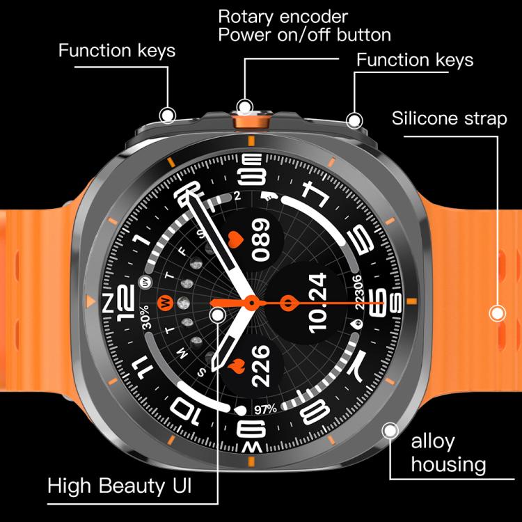 X7 1.51 inch IPS Screen Bluetooth Smart Watch Supports Healthy Monitoring(Silver)
