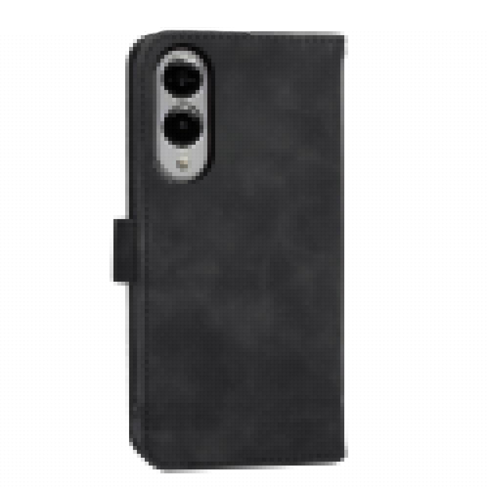 For Samsung Galaxy S25 Edge 5G Dierfeng Dream Line TPU Hybrid PU Leather Phone Case(Black)