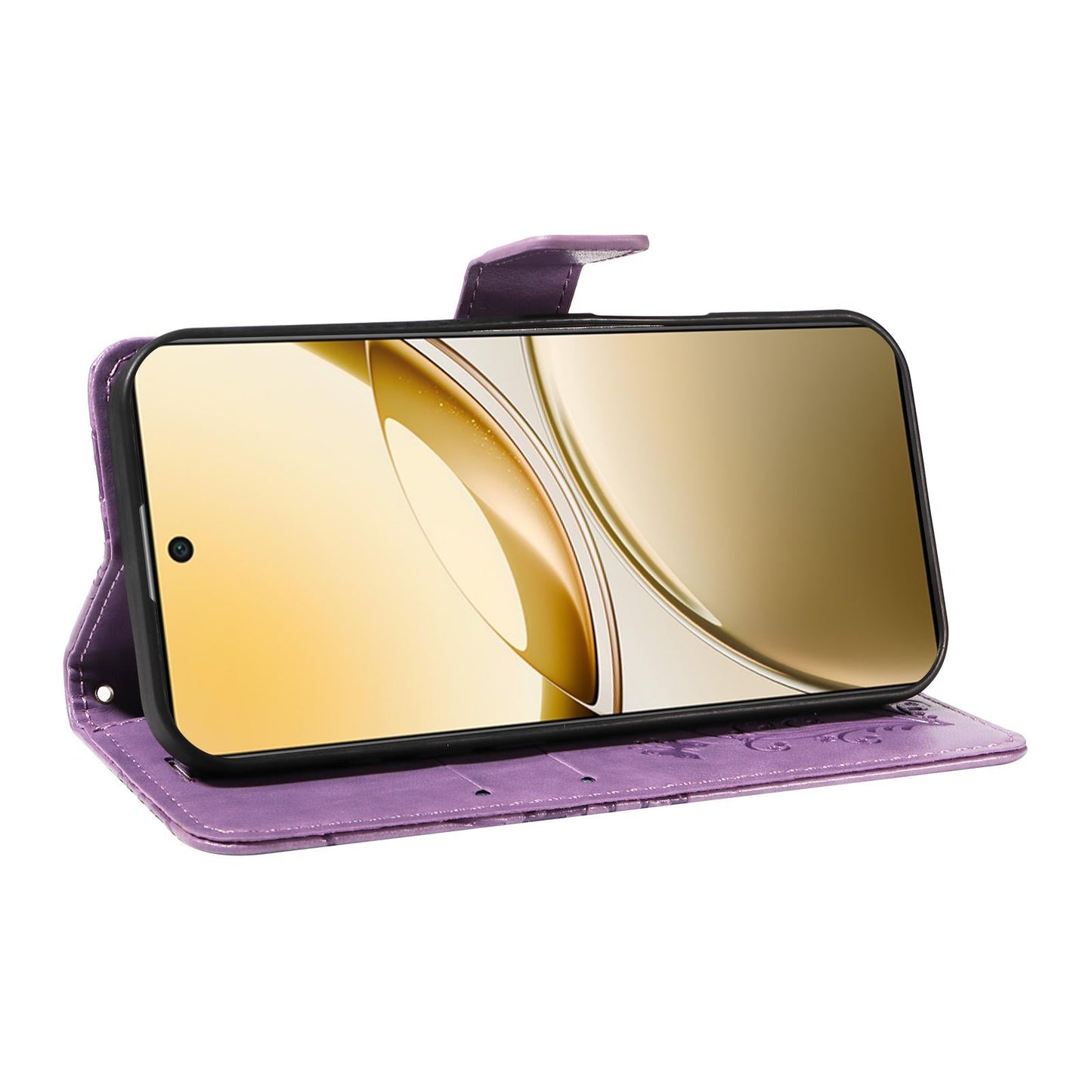 For vivo V50 5G Global 3D Butterfly Embossed Pattern Flip Leather Phone Case(Purple)