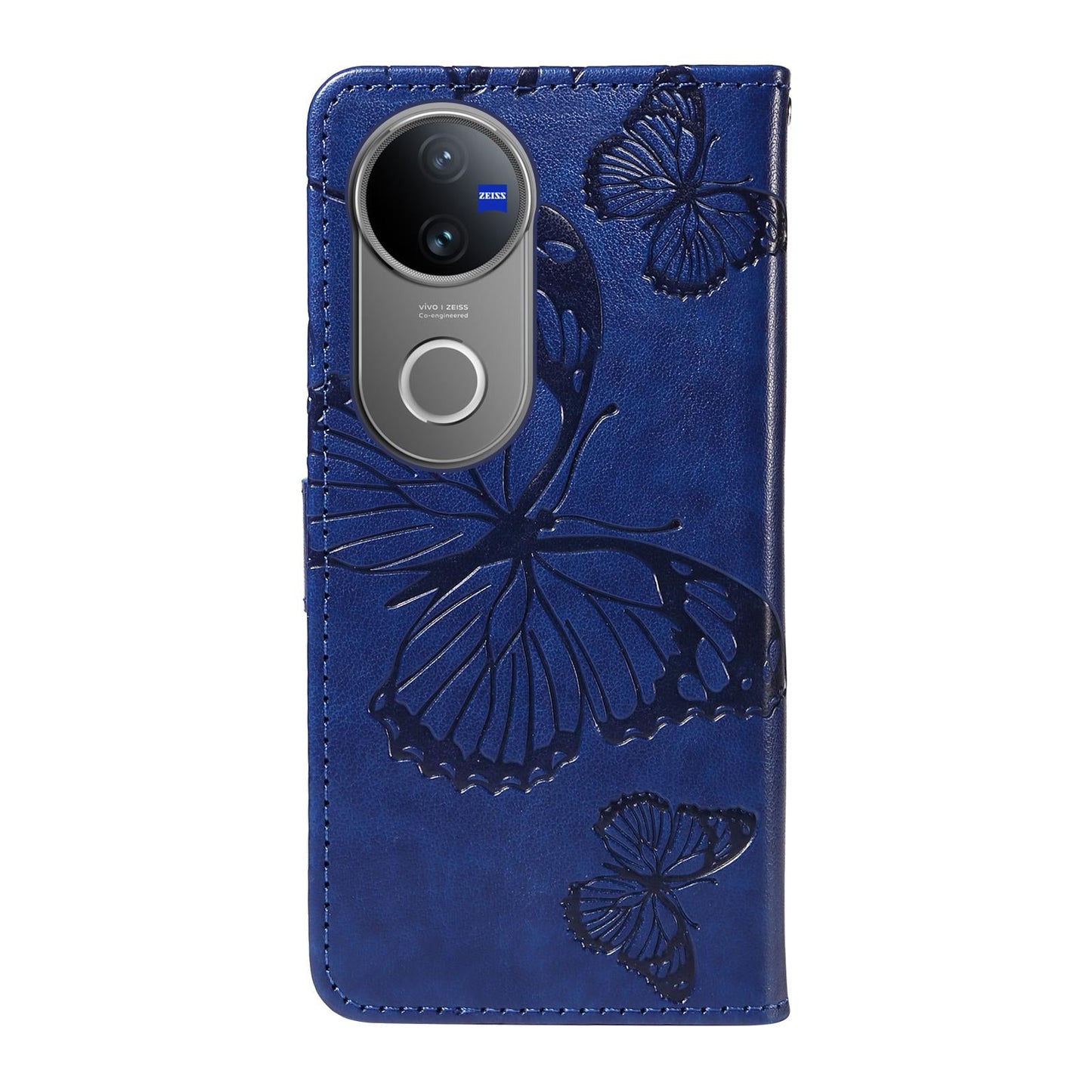 For vivo V50 5G Global 3D Butterfly Embossed Pattern Flip Leather Phone Case(Blue)