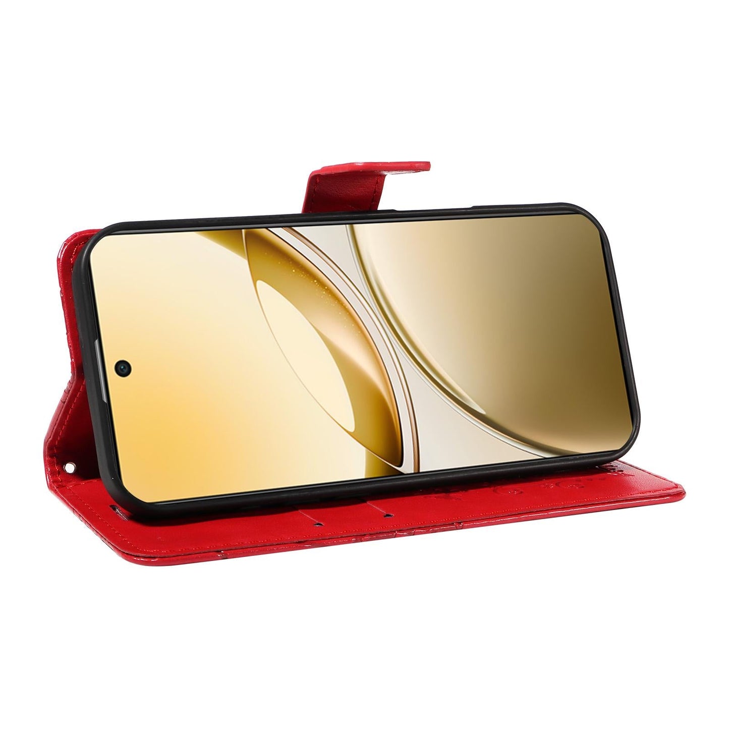 For vivo V50 5G Global 3D Butterfly Embossed Pattern Flip Leather Phone Case(Red)