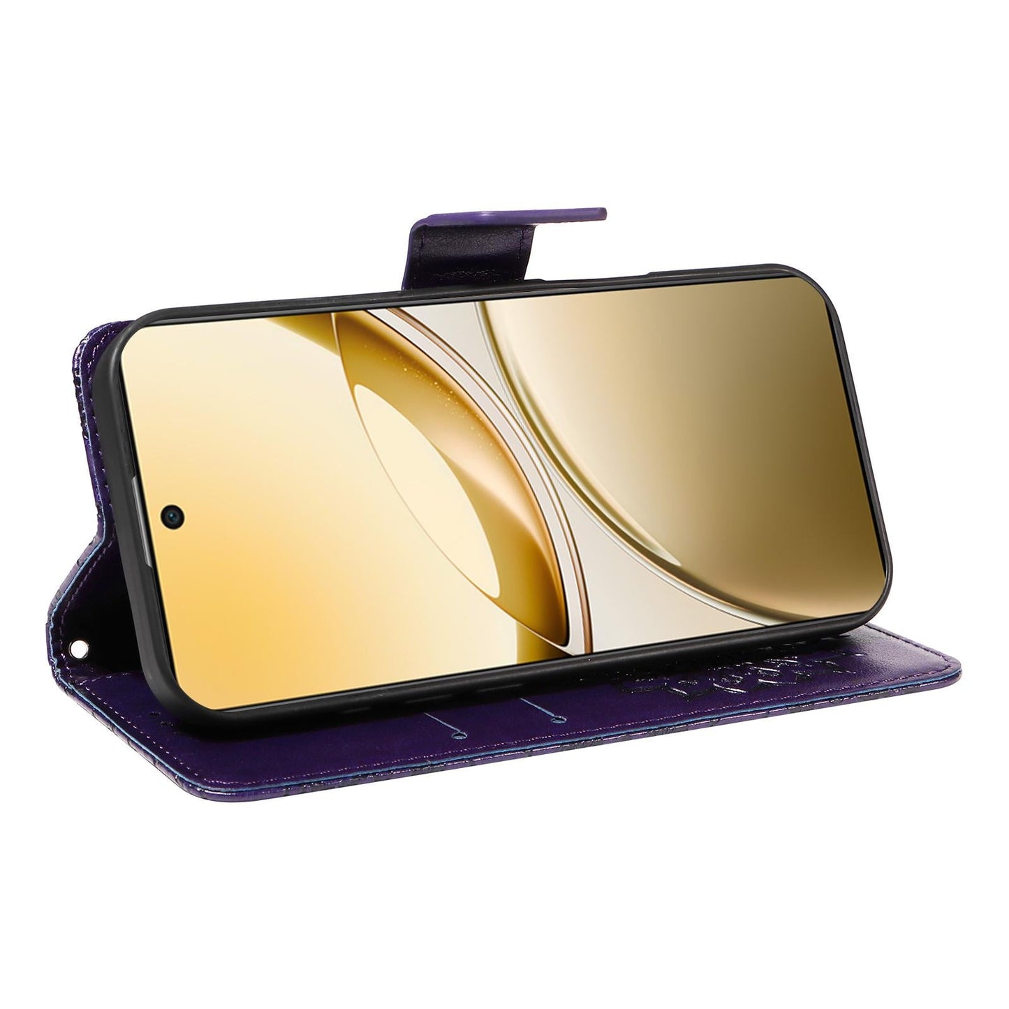 For vivo V50 5G Global Embossed Sunflower Pattern Flip Leather Phone Case(Purple)