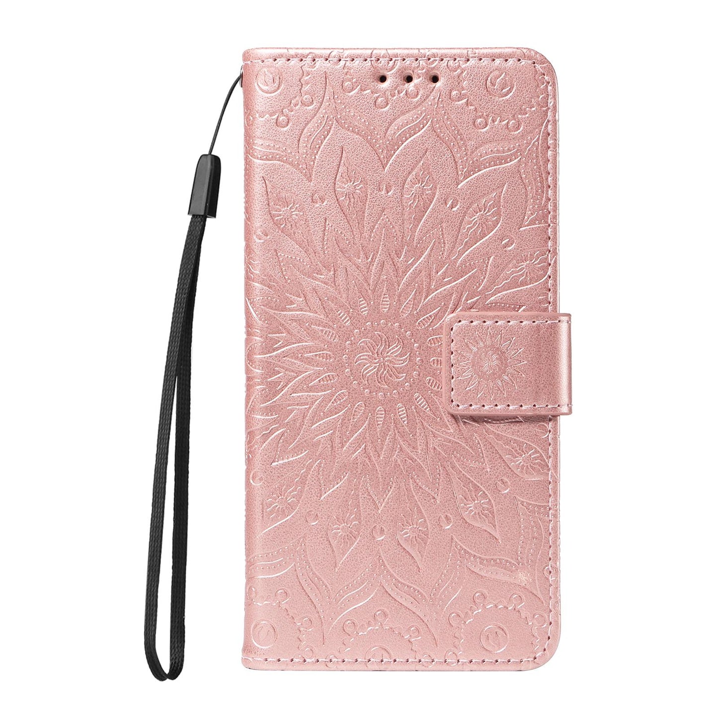 For vivo V50 5G Global Embossed Sunflower Pattern Flip Leather Phone Case(Rose Gold)