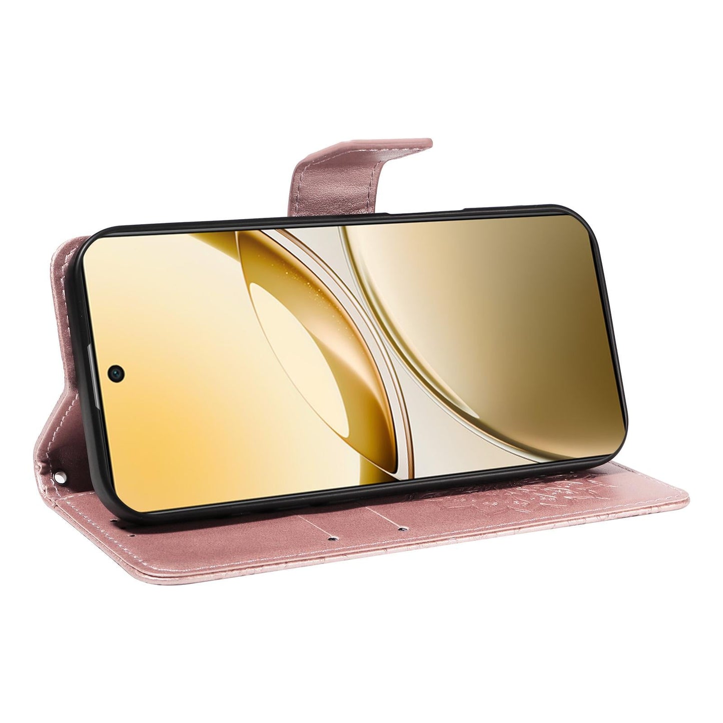 For vivo V50 5G Global Embossed Sunflower Pattern Flip Leather Phone Case(Rose Gold)