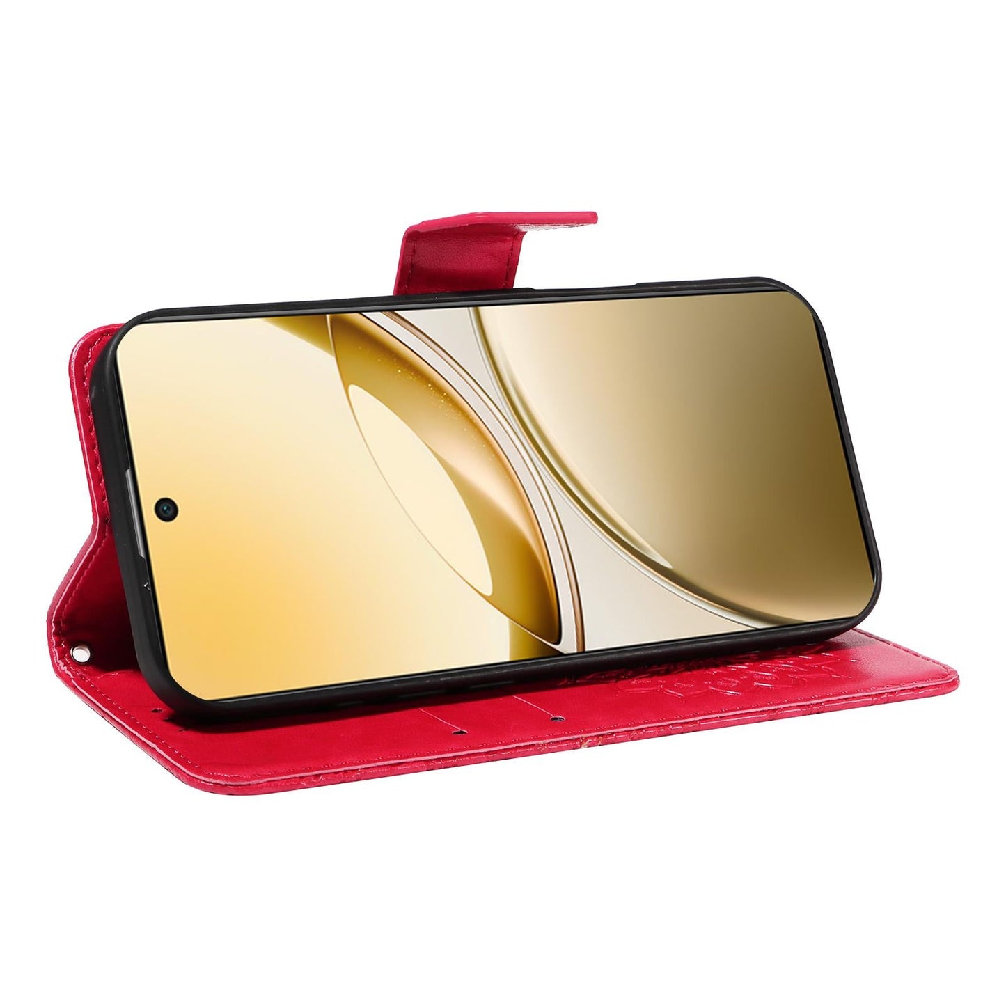 For vivo V50 5G Global Embossed Sunflower Pattern Flip Leather Phone Case(Red)