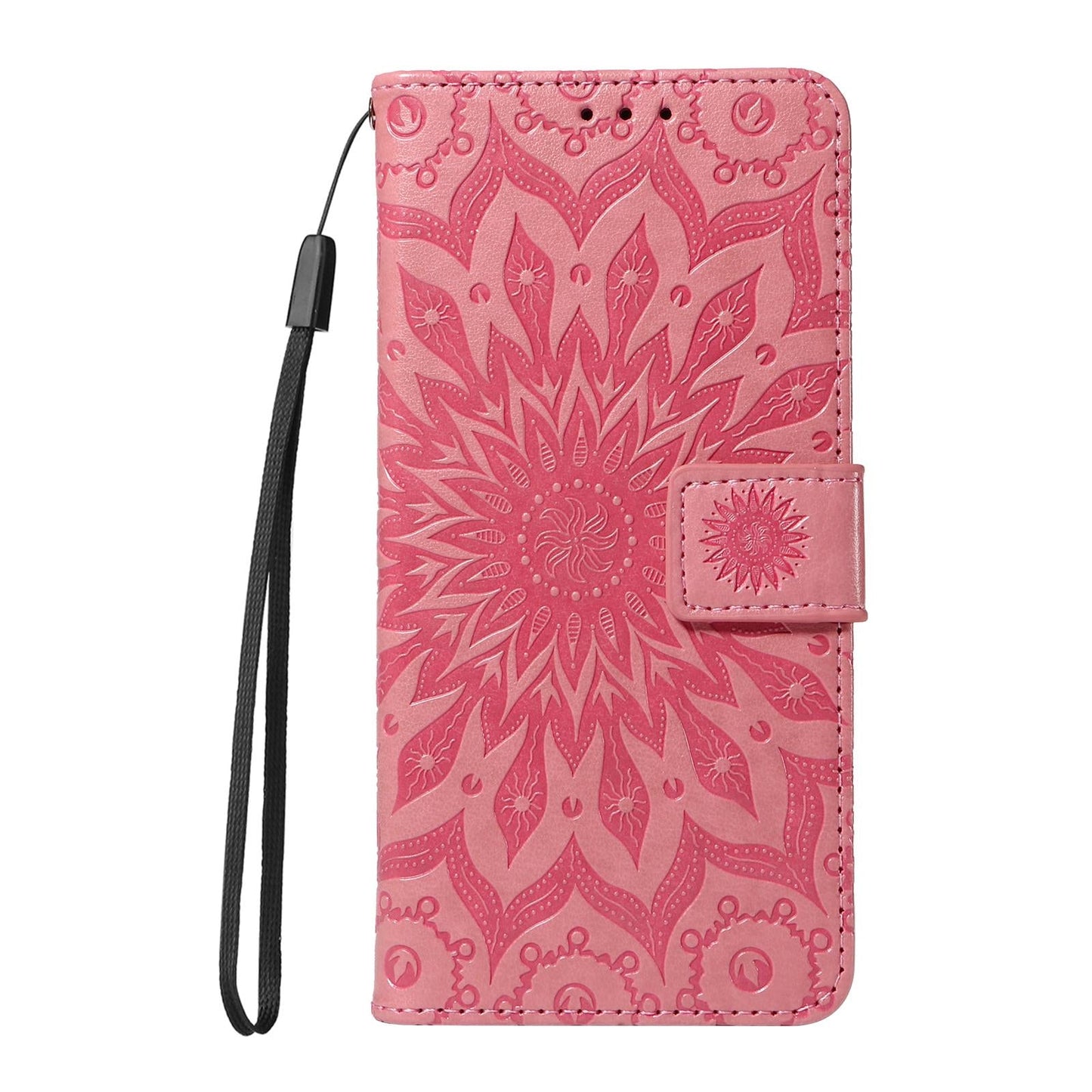 For vivo V50 5G Global Embossed Sunflower Pattern Flip Leather Phone Case(Pink)