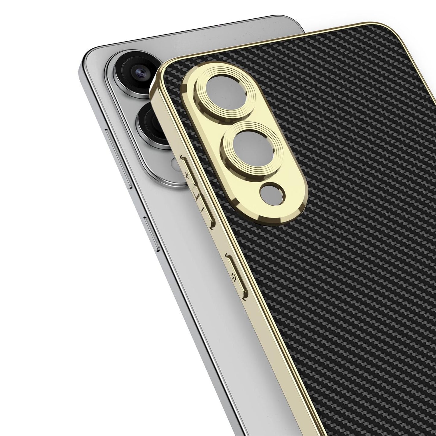 For Samsung Galaxy S25 Edge 5G GKK Plating TPU Leather Full Coverage Phone Case(Carbon Fiber Black)