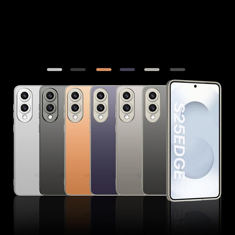 For Samsung Galaxy S25 Edge 5G GKK Skin Feel PC Hybrid TPU Phone Case(Titanium Light Black)