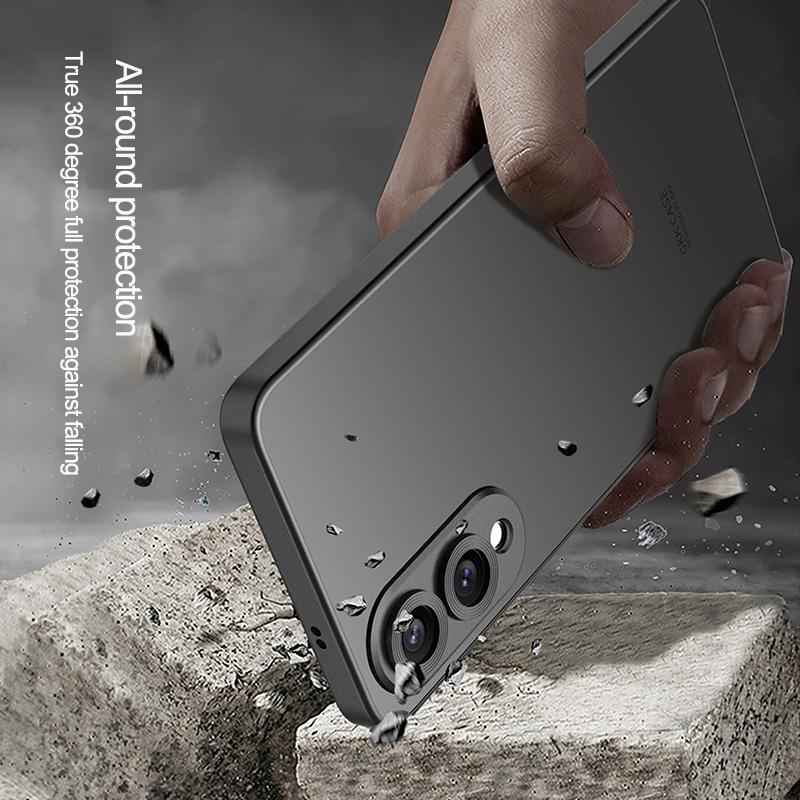 For Samsung Galaxy S25 Edge 5G GKK Skin Feel PC Hybrid TPU Phone Case(Titanium Light Black)