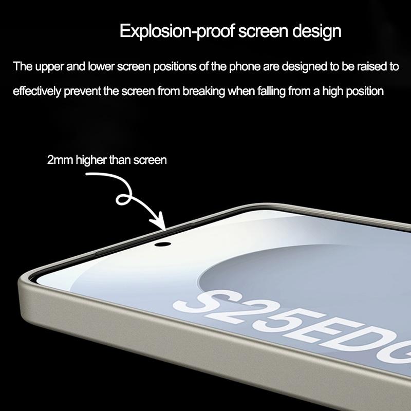 For Samsung Galaxy S25 Edge 5G GKK Skin Feel PC Hybrid TPU Phone Case(Titanium Light Black)