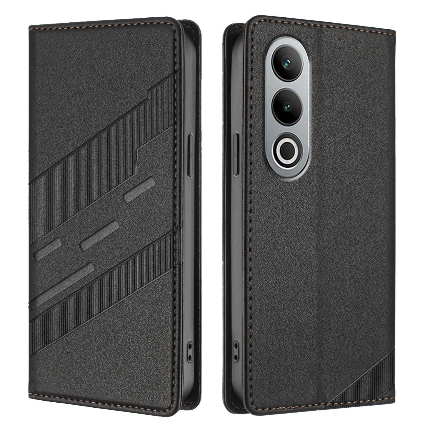For OPPO K12 Embossed Multi-functional Wallet Retro Leather Phone Case(Black)