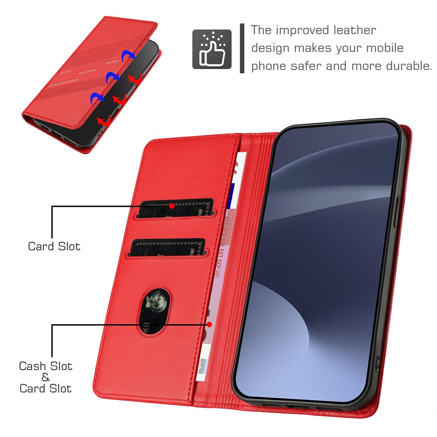 For OPPO K12 Embossed Multi-functional Wallet Retro Leather Phone Case(Red)
