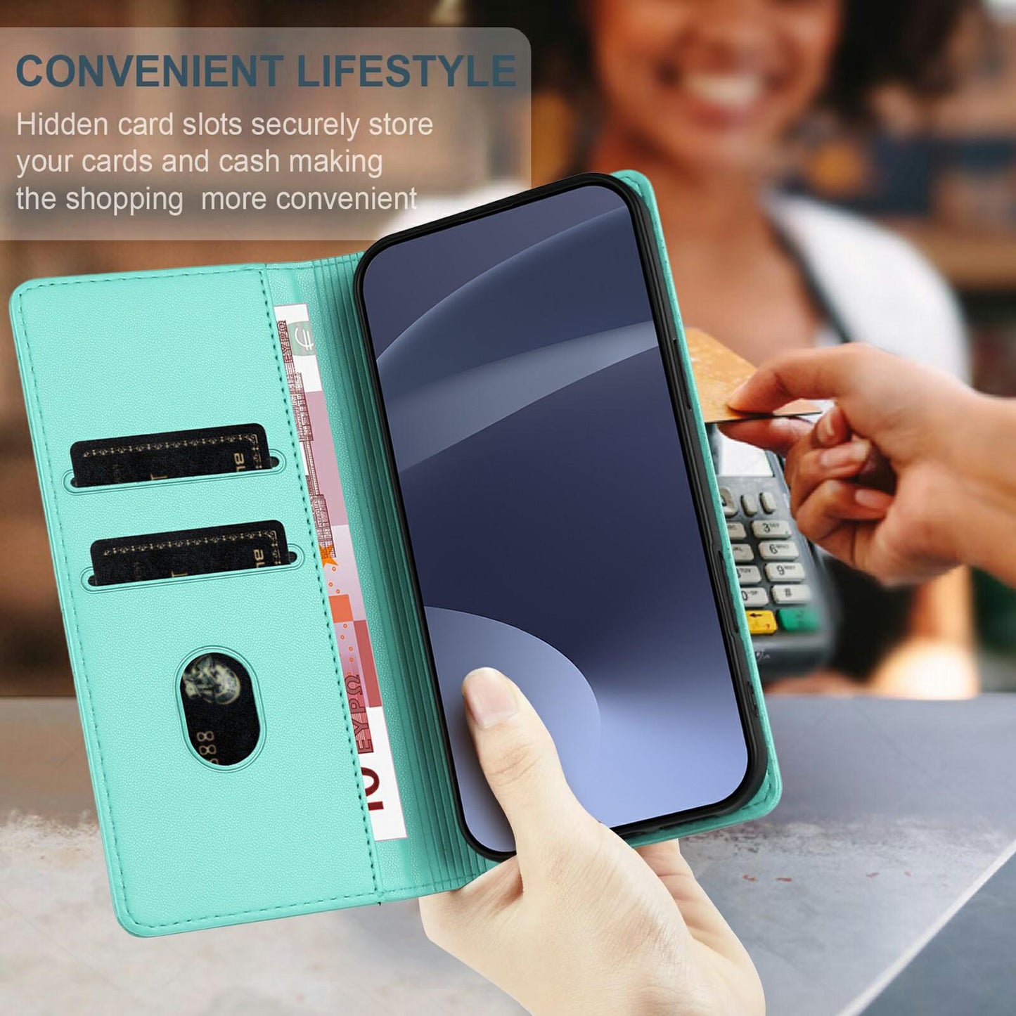 For OPPO K12 Embossed Multi-functional Wallet Retro Leather Phone Case(Mint Green)
