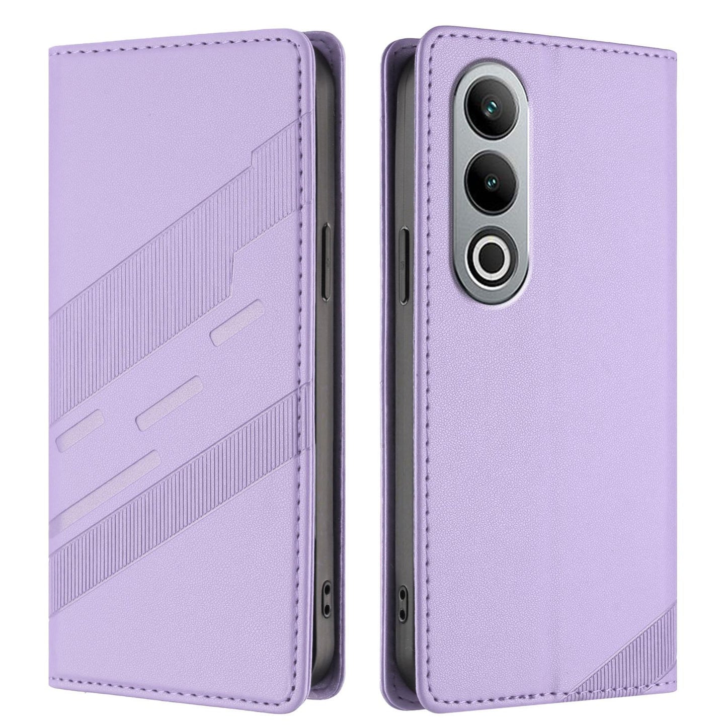 For OPPO K12 Embossed Multi-functional Wallet Retro Leather Phone Case(Light Purple)