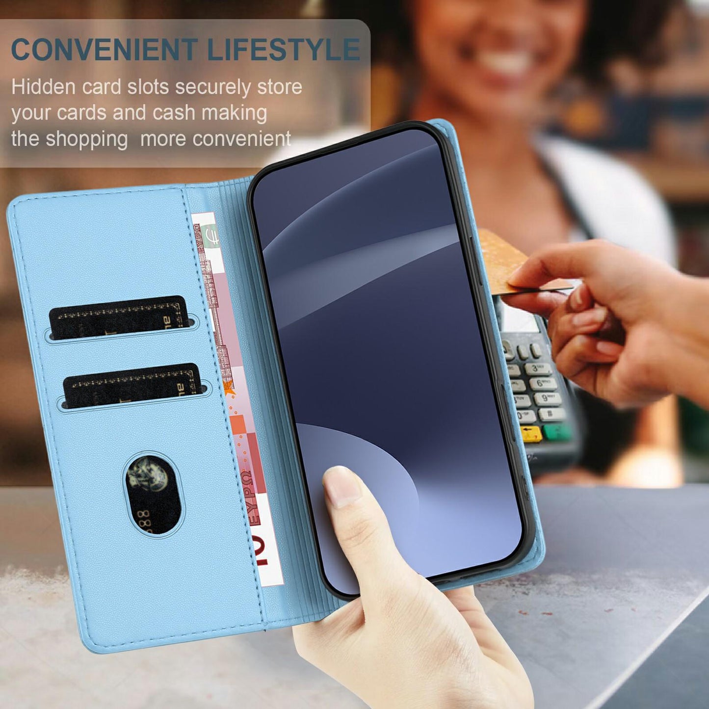 For OPPO K12 Embossed Multi-functional Wallet Retro Leather Phone Case(Light Blue)