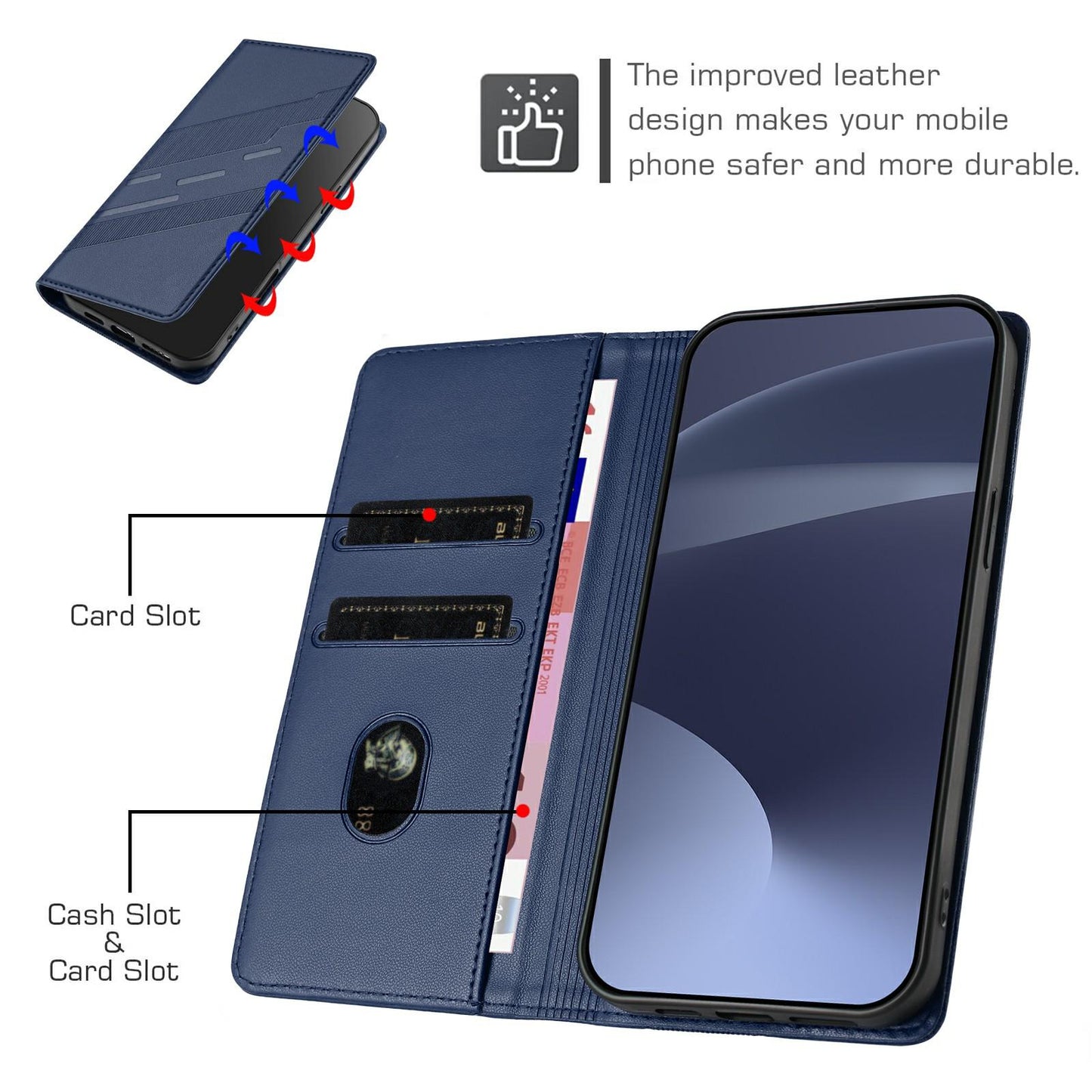 For OPPO K12 Embossed Multi-functional Wallet Retro Leather Phone Case(Dark Blue)