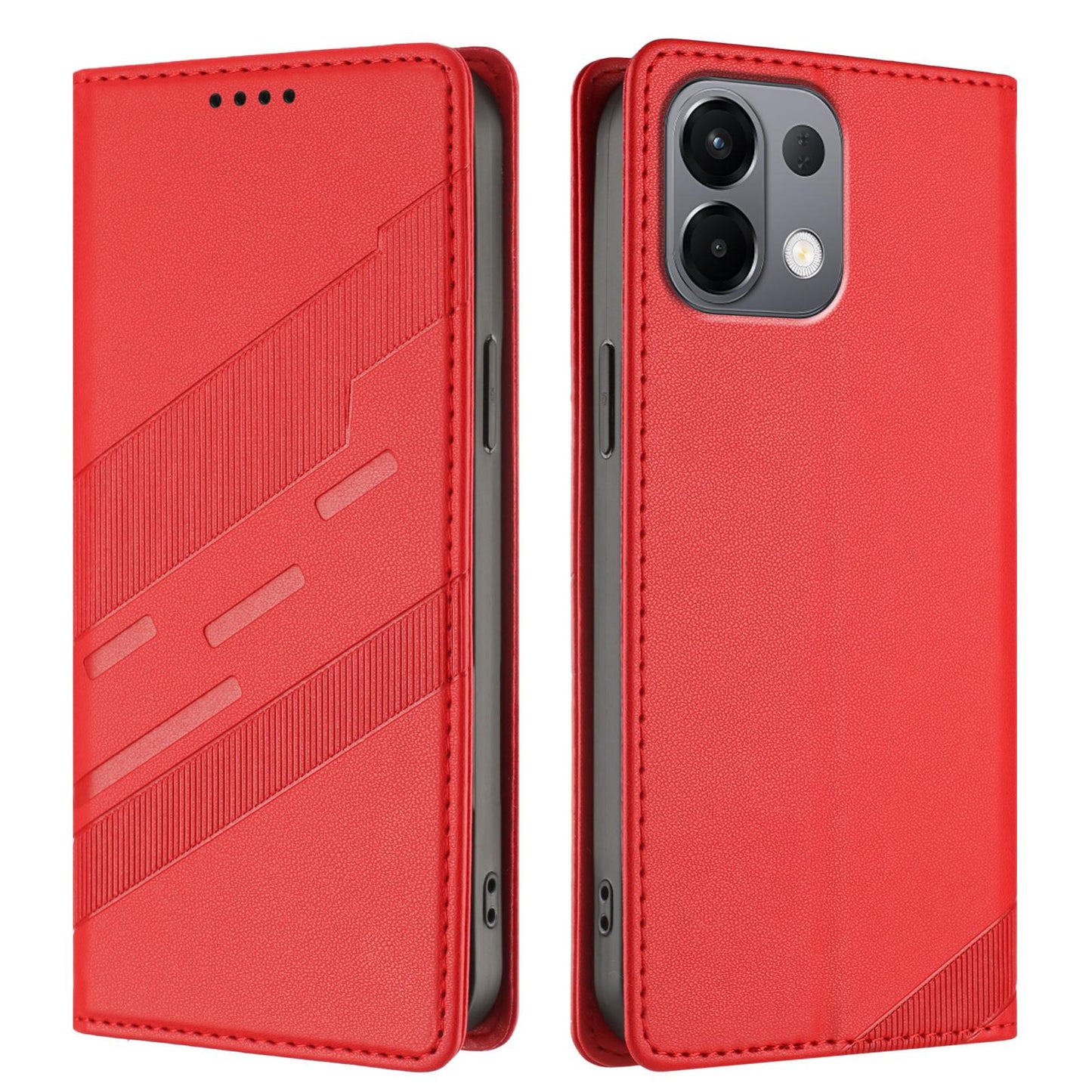 For OPPO K13 5G Embossed Multi-functional Wallet Retro Leather Phone Case(Red)