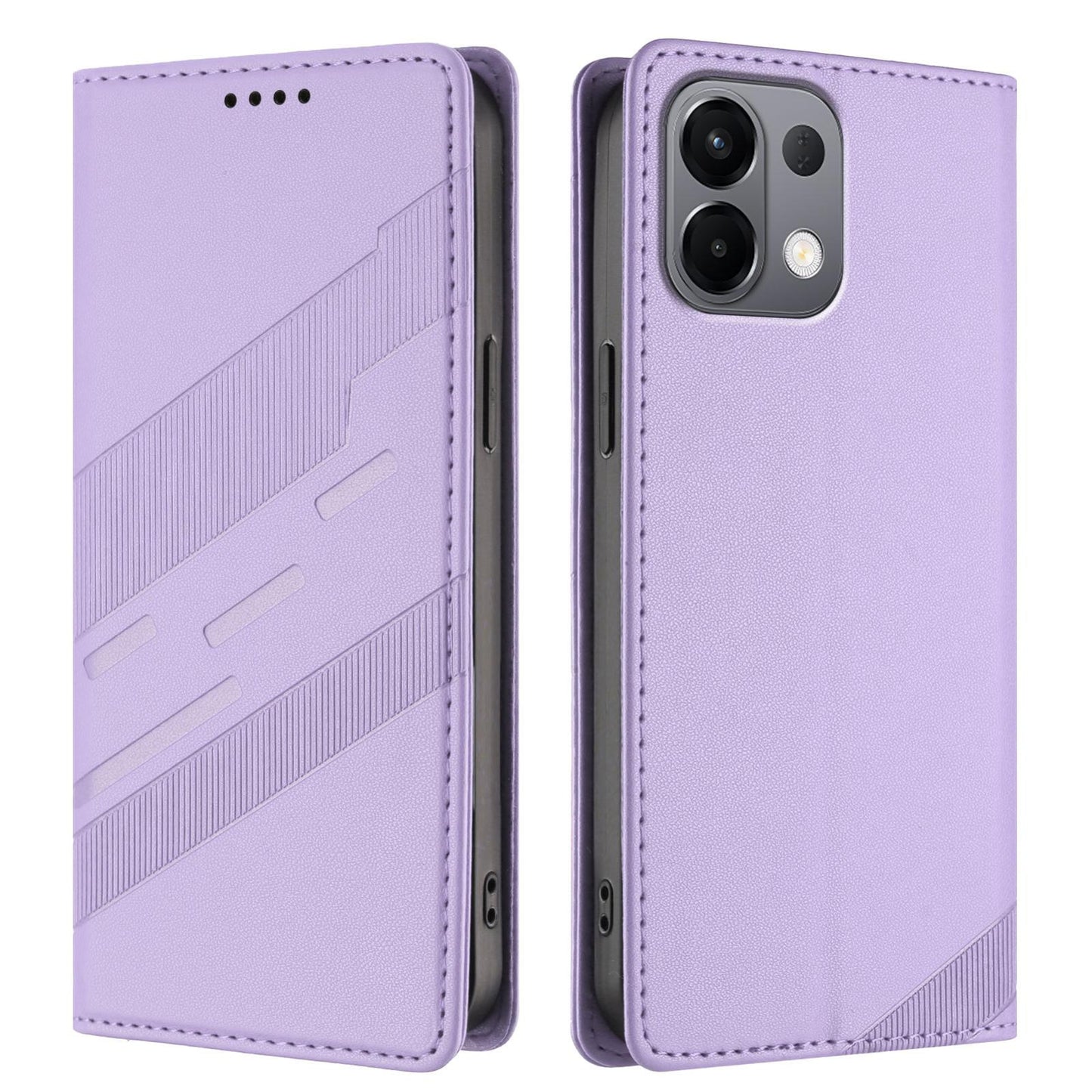For OPPO K13 5G Embossed Multi-functional Wallet Retro Leather Phone Case(Light Purple)