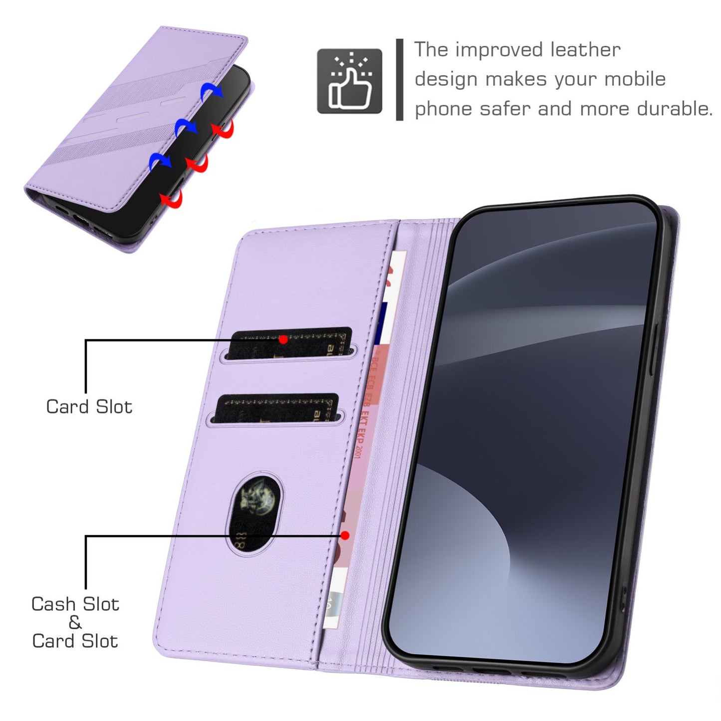 For OPPO K13 5G Embossed Multi-functional Wallet Retro Leather Phone Case(Light Purple)