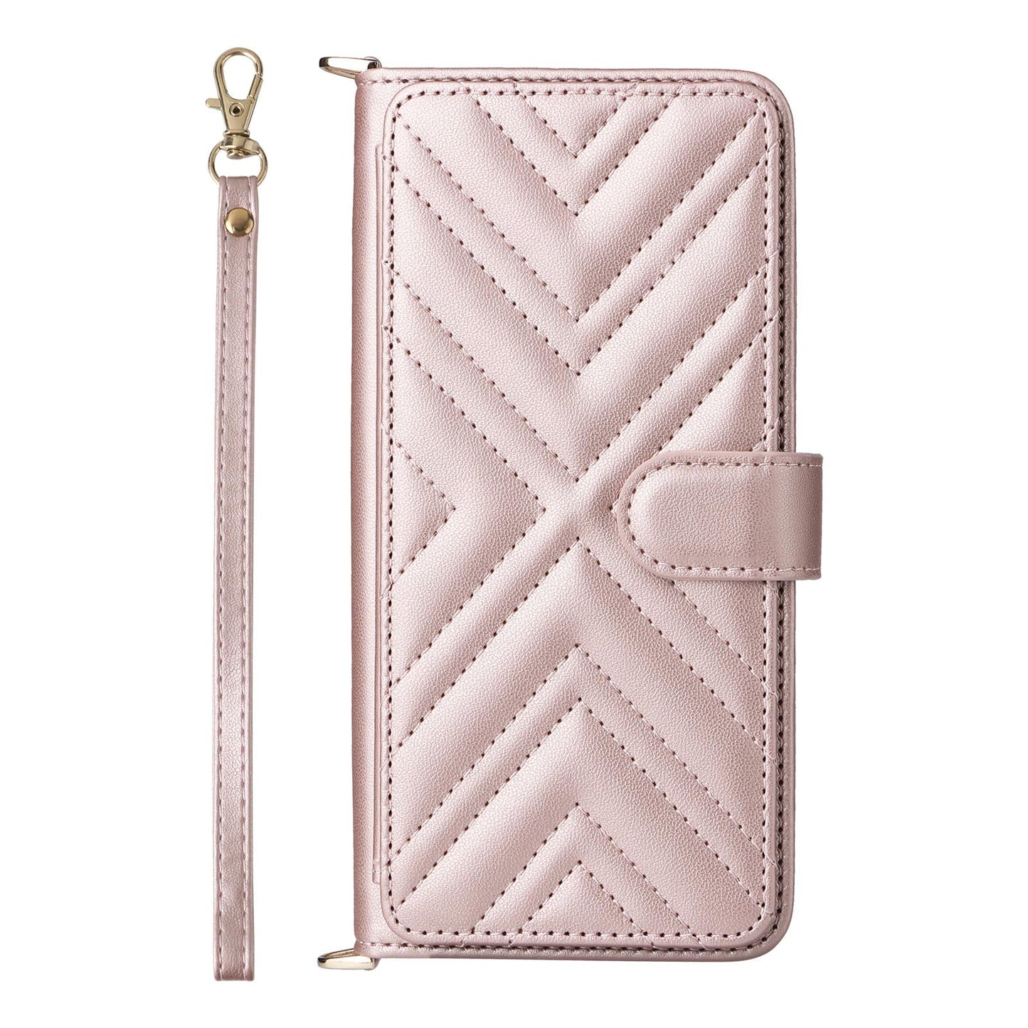 For OPPO K13 5G / K13x 5G Multifunctional 6-Card Slots Leather Phone Case with Wrist Strap(Pink)