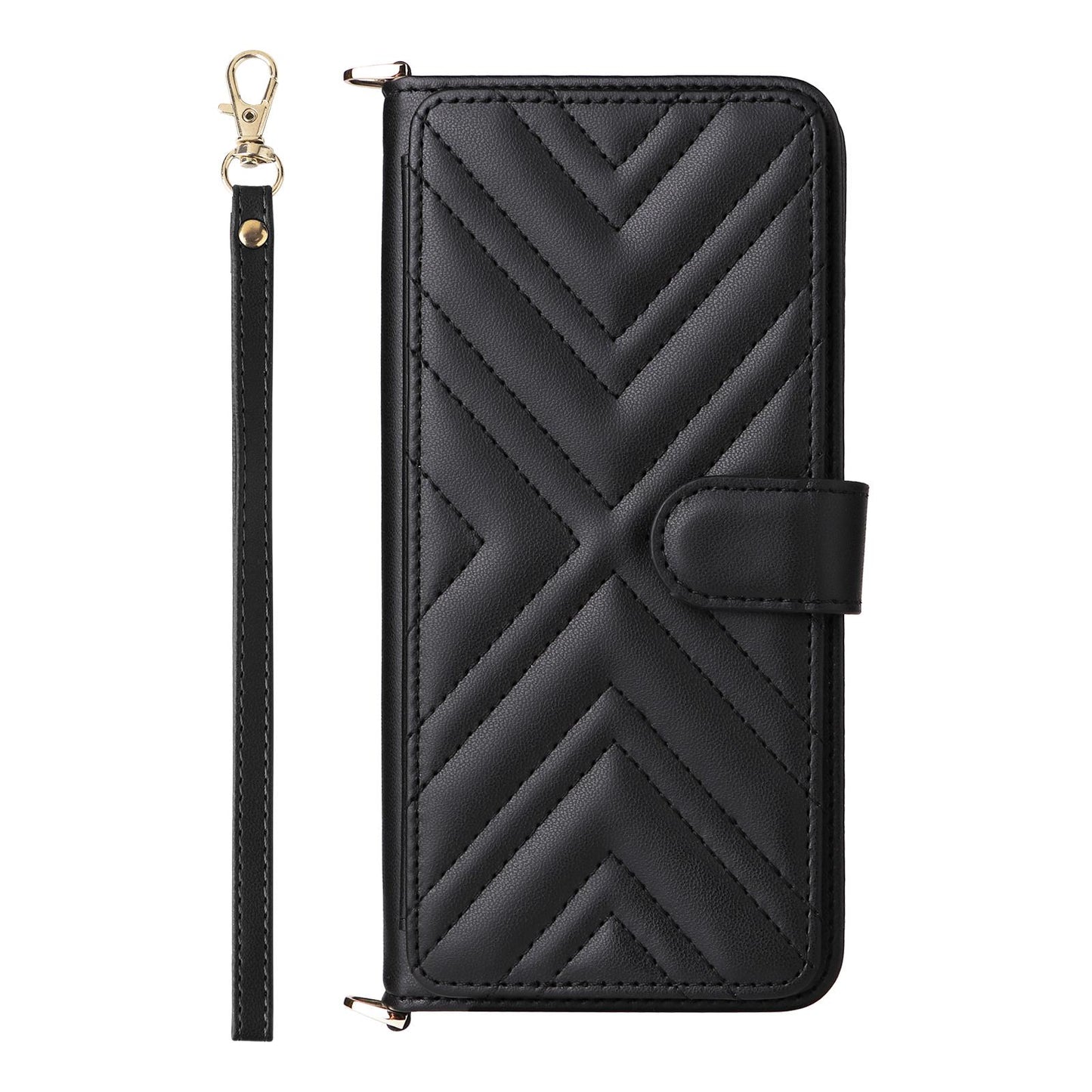 For OPPO K13 5G / K13x 5G Multifunctional 6-Card Slots Leather Phone Case with Wrist Strap(Black)