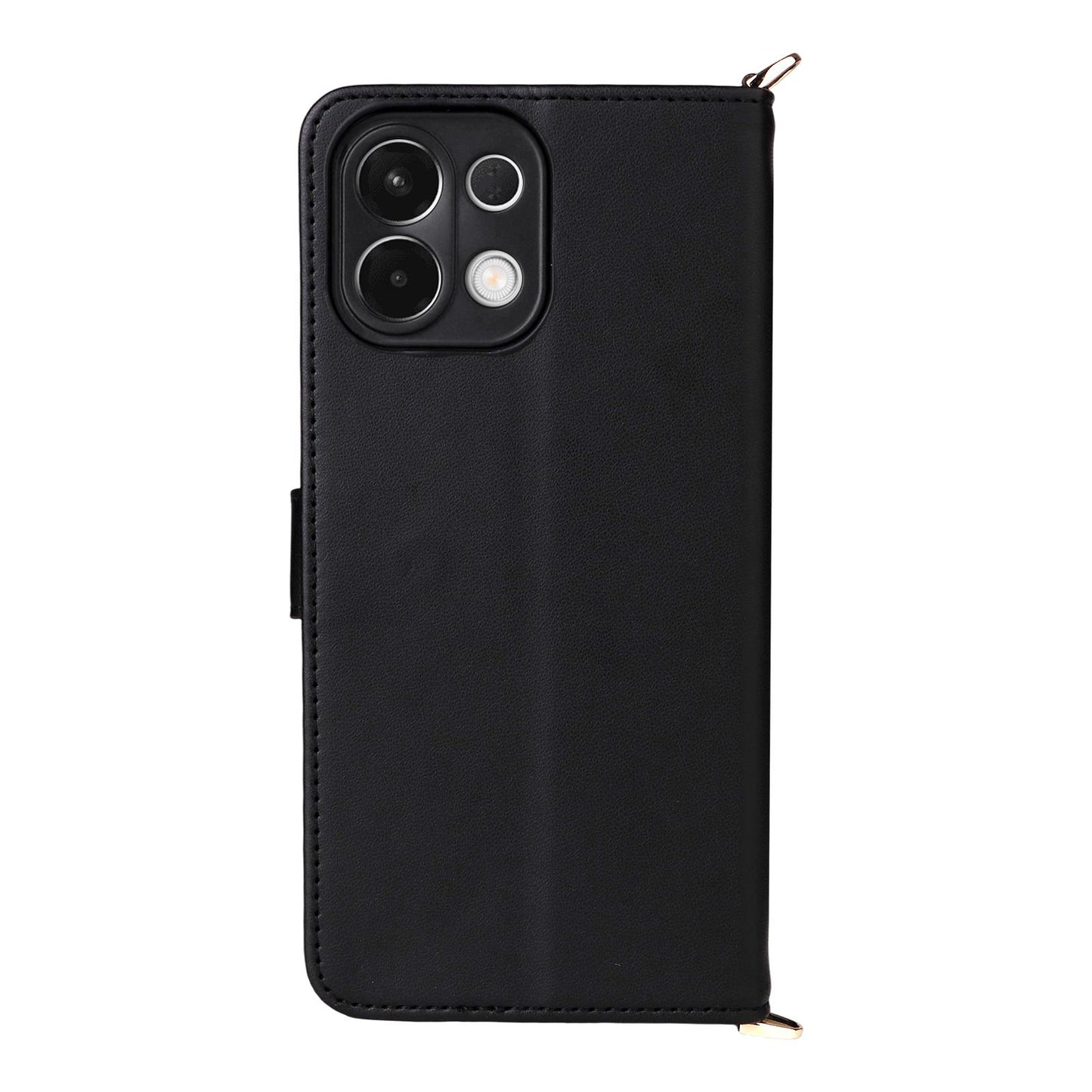 For OPPO K13 5G / K13x 5G Multifunctional 6-Card Slots Leather Phone Case with Wrist Strap(Black)